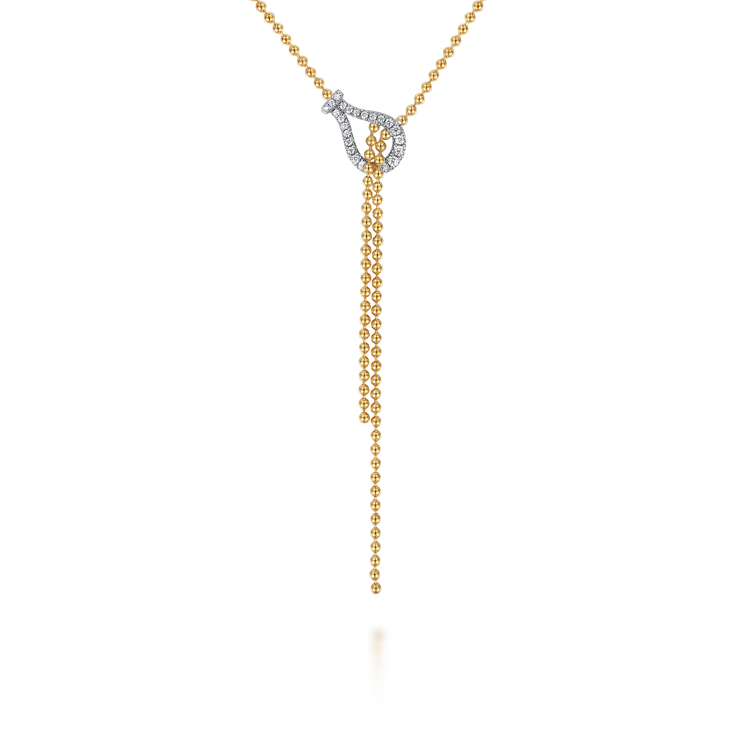 Bujukan and Diamond Stirrup Y Necklace