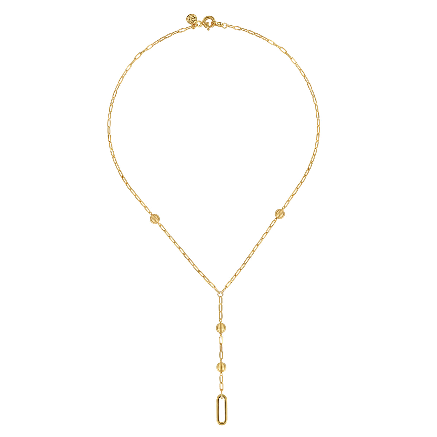 Bujukan Link Chain Y Necklace in 14K Yellow Gold, photograph 2
