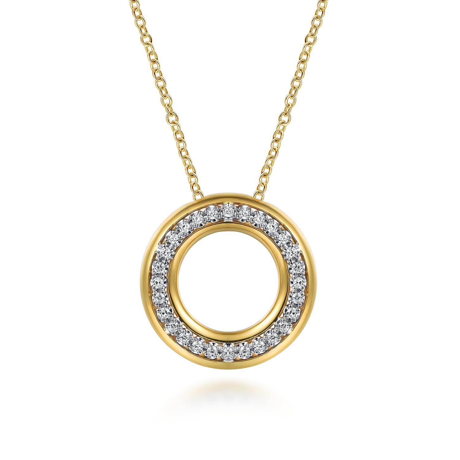 Diamond Circle Pendant Necklace