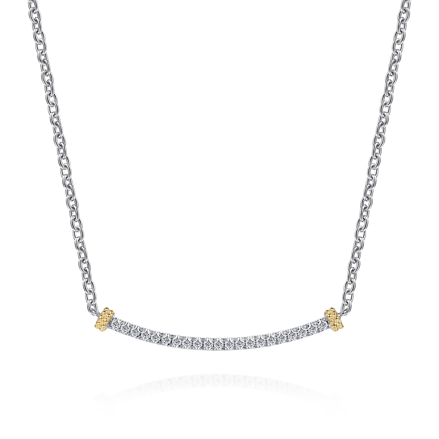 and Bujukan White Sapphire Bar Necklace