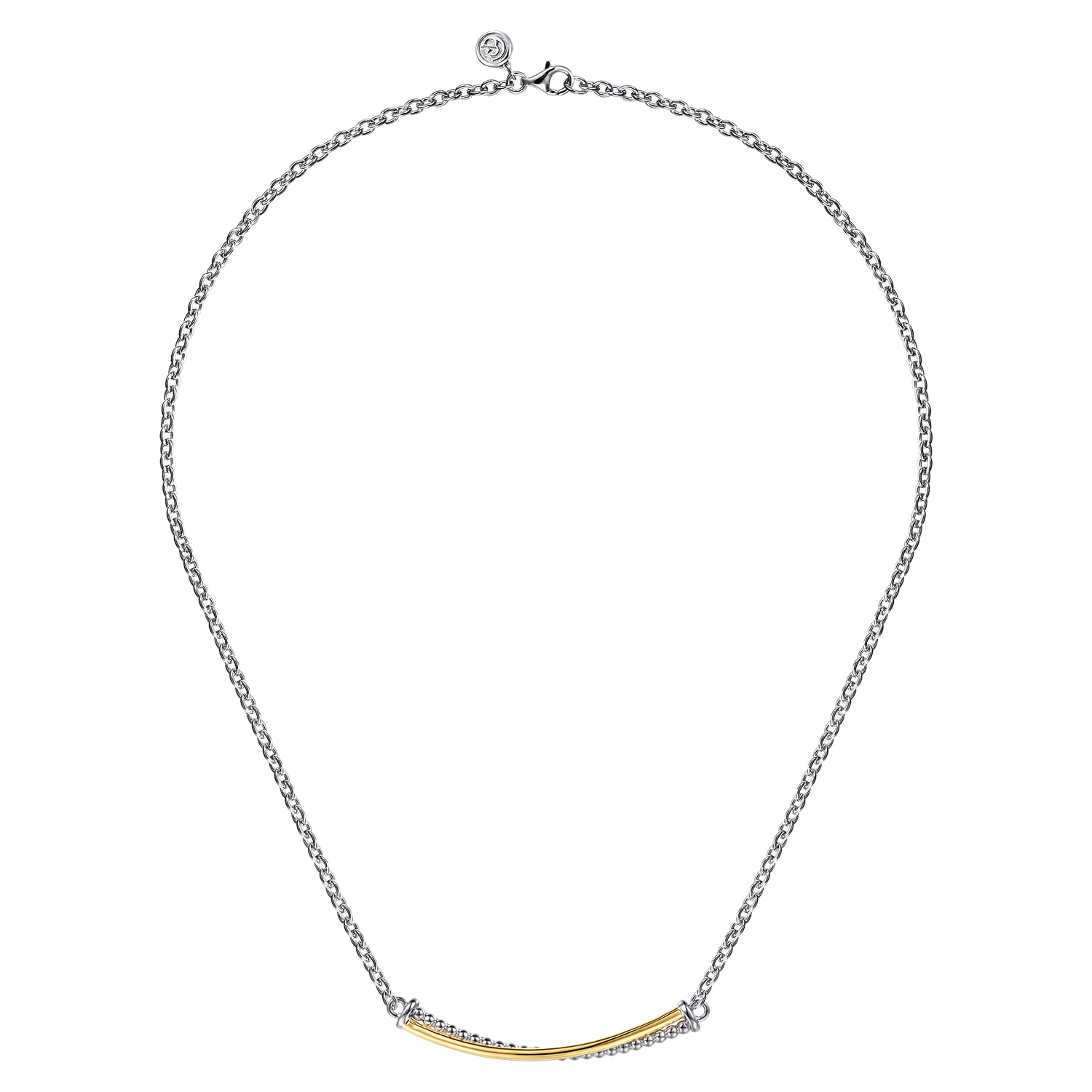 and Bujukan Criss Cross Bar Necklace in 14K Yellow Gold, photograph 2