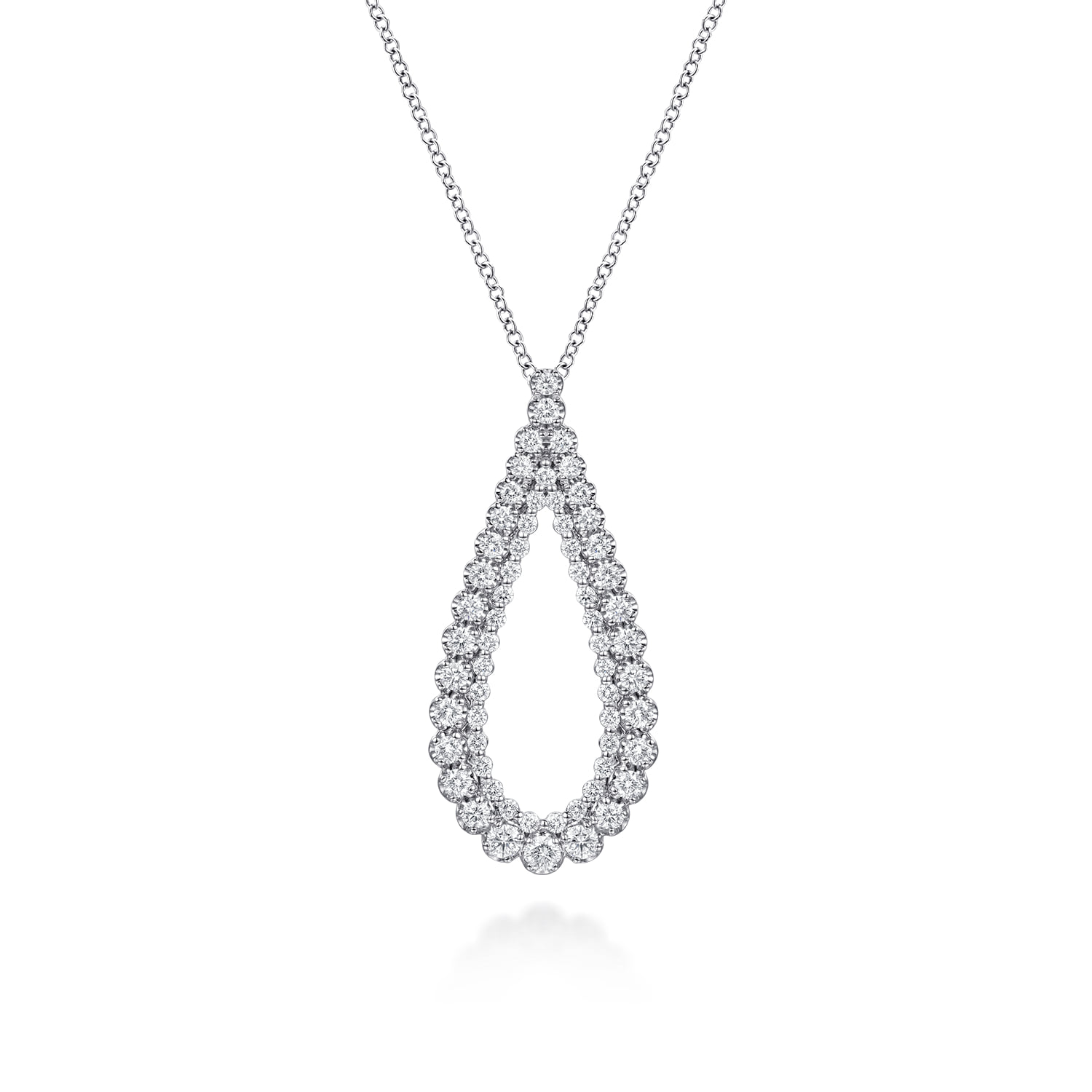 Diamond Teardrop Drop Necklace