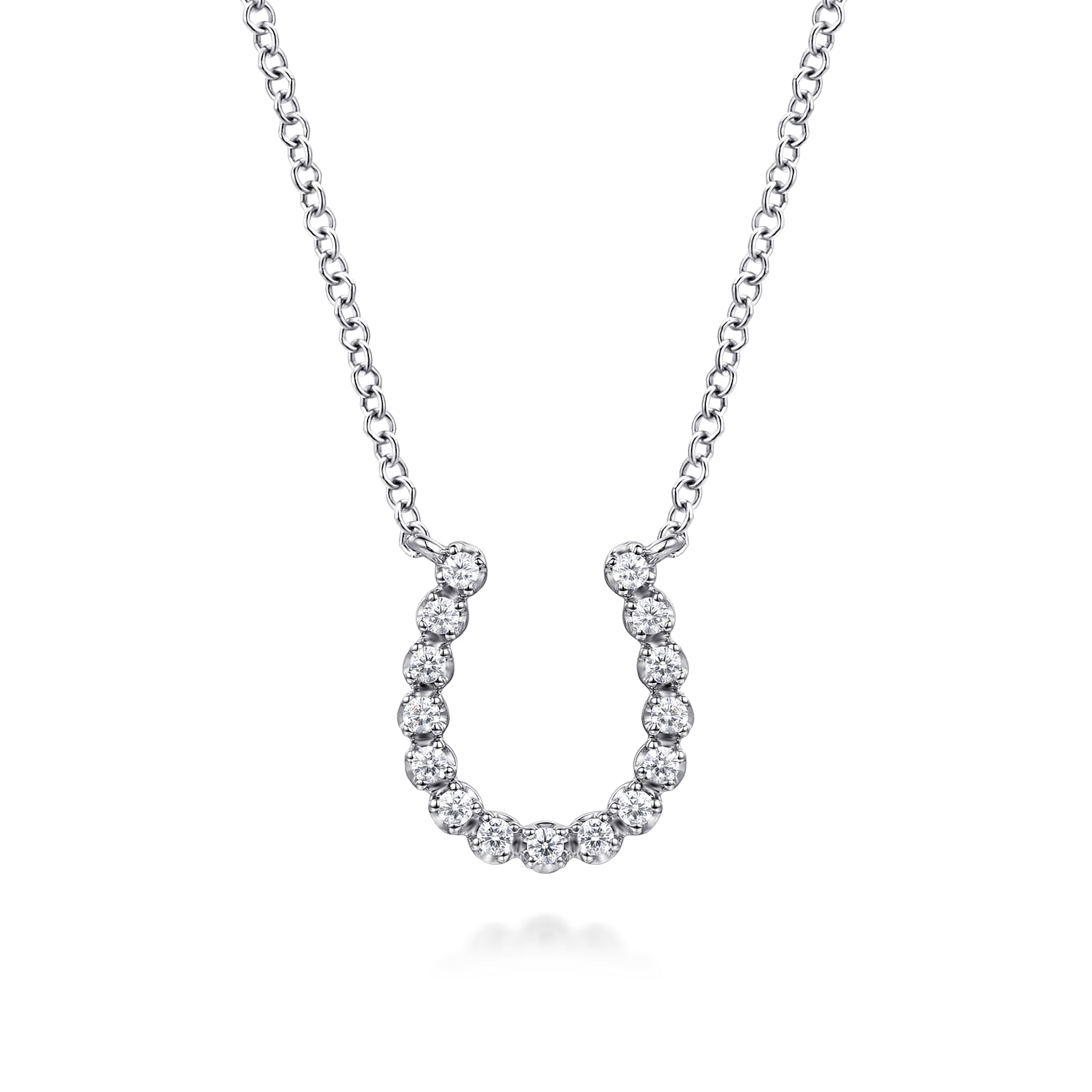 Diamond Horseshoe Pendant Necklace