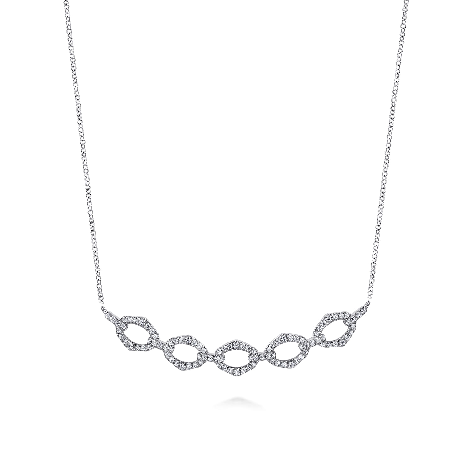Diamond Link Bar Necklace