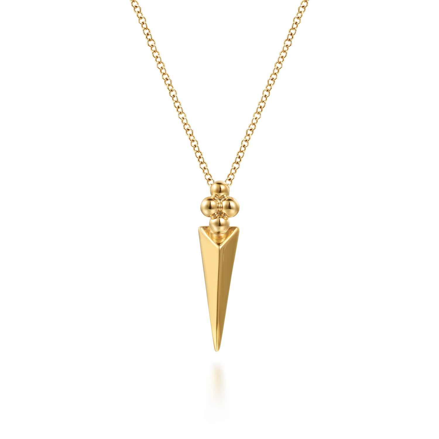 Bujukan Clover and Triangle Pyramid Pendant Necklace