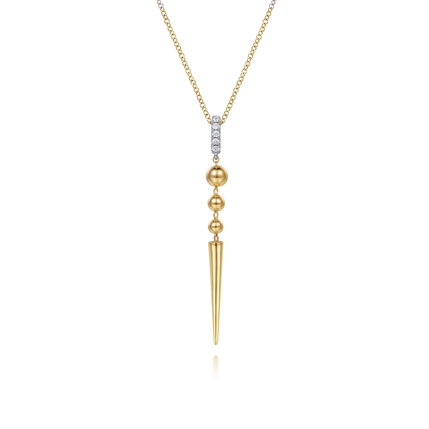 Bujukan Bullet and Diamond Drop Necklace