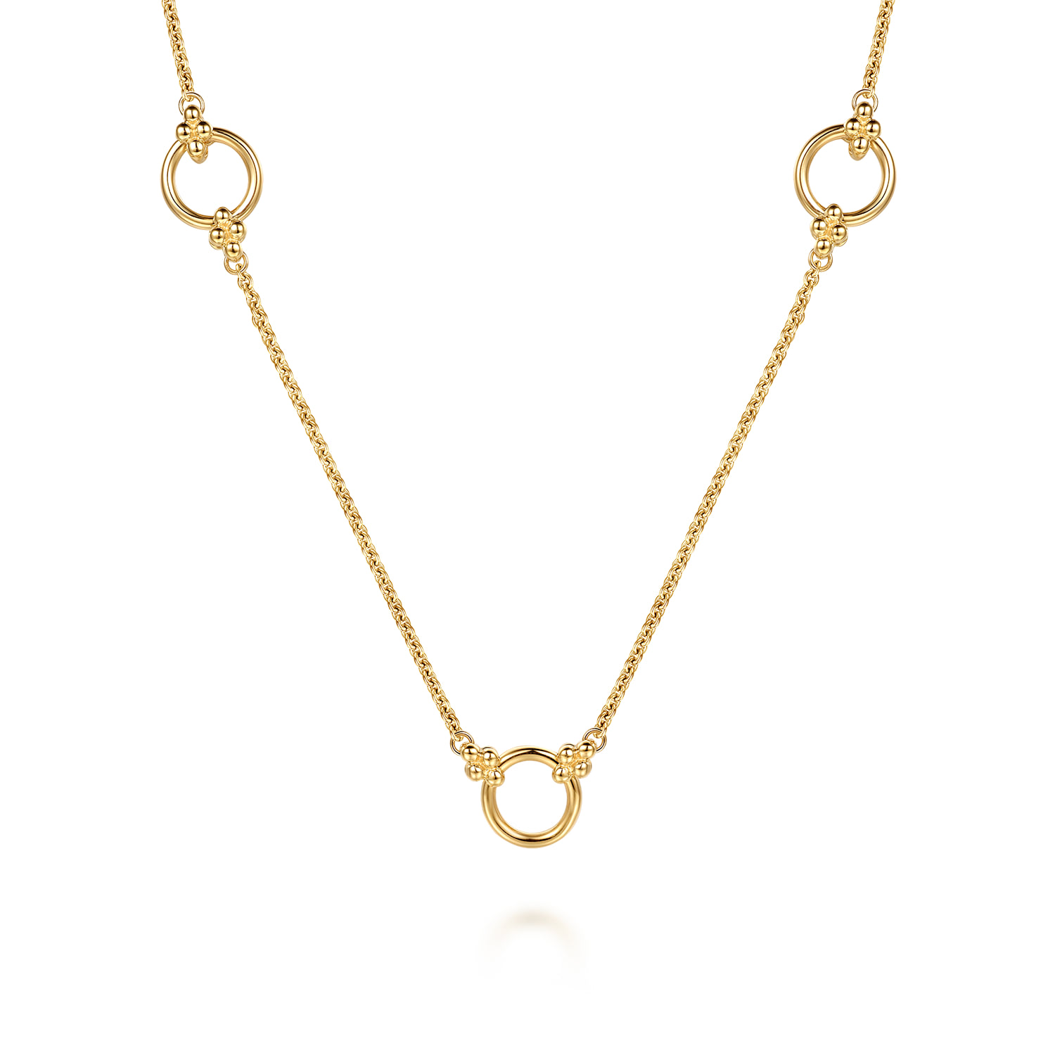 Bujukan Clover Link Chain Station Necklace