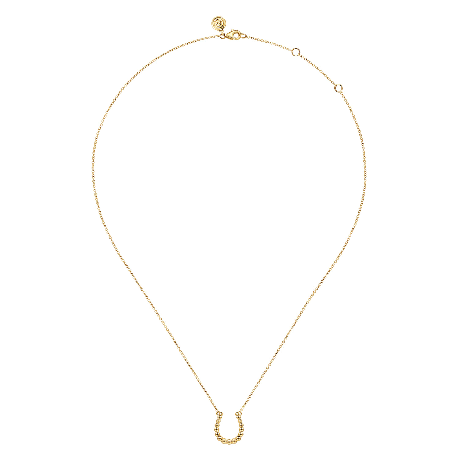 Bujukan Horseshoe Pendant Necklace in 14K Yellow Gold, photograph 2