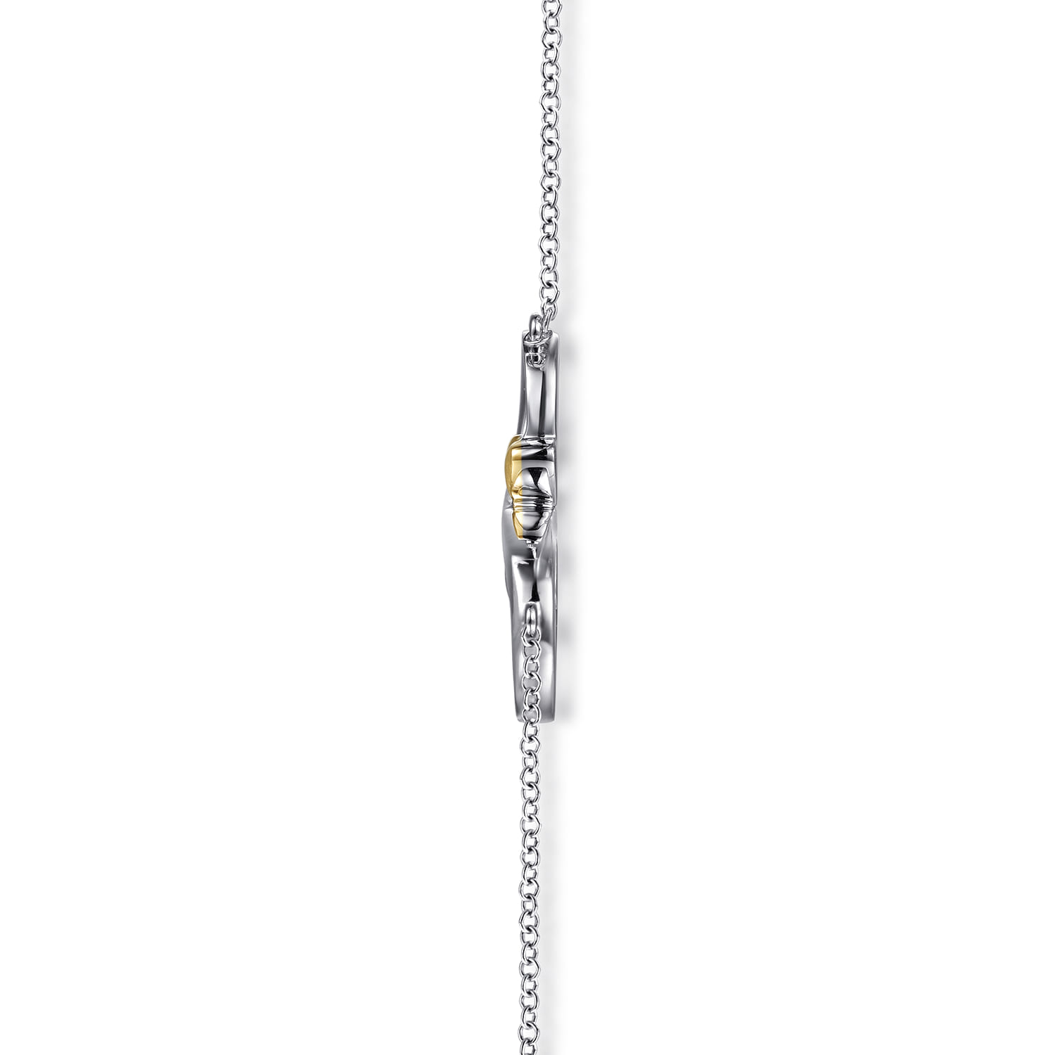 and Infinity Pendant Necklace in 14K Yellow Gold, photograph 4