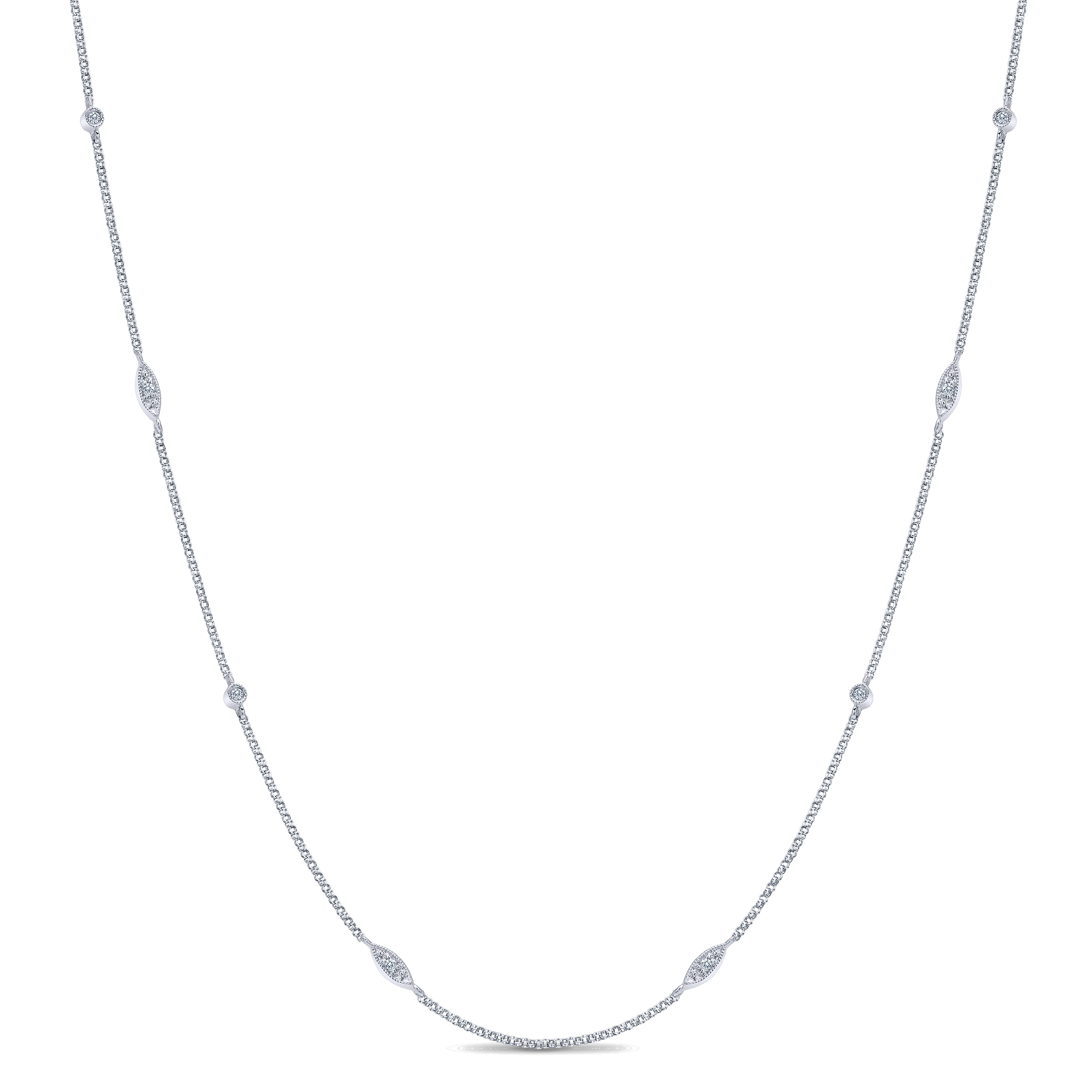 and Station Diamond Necklace