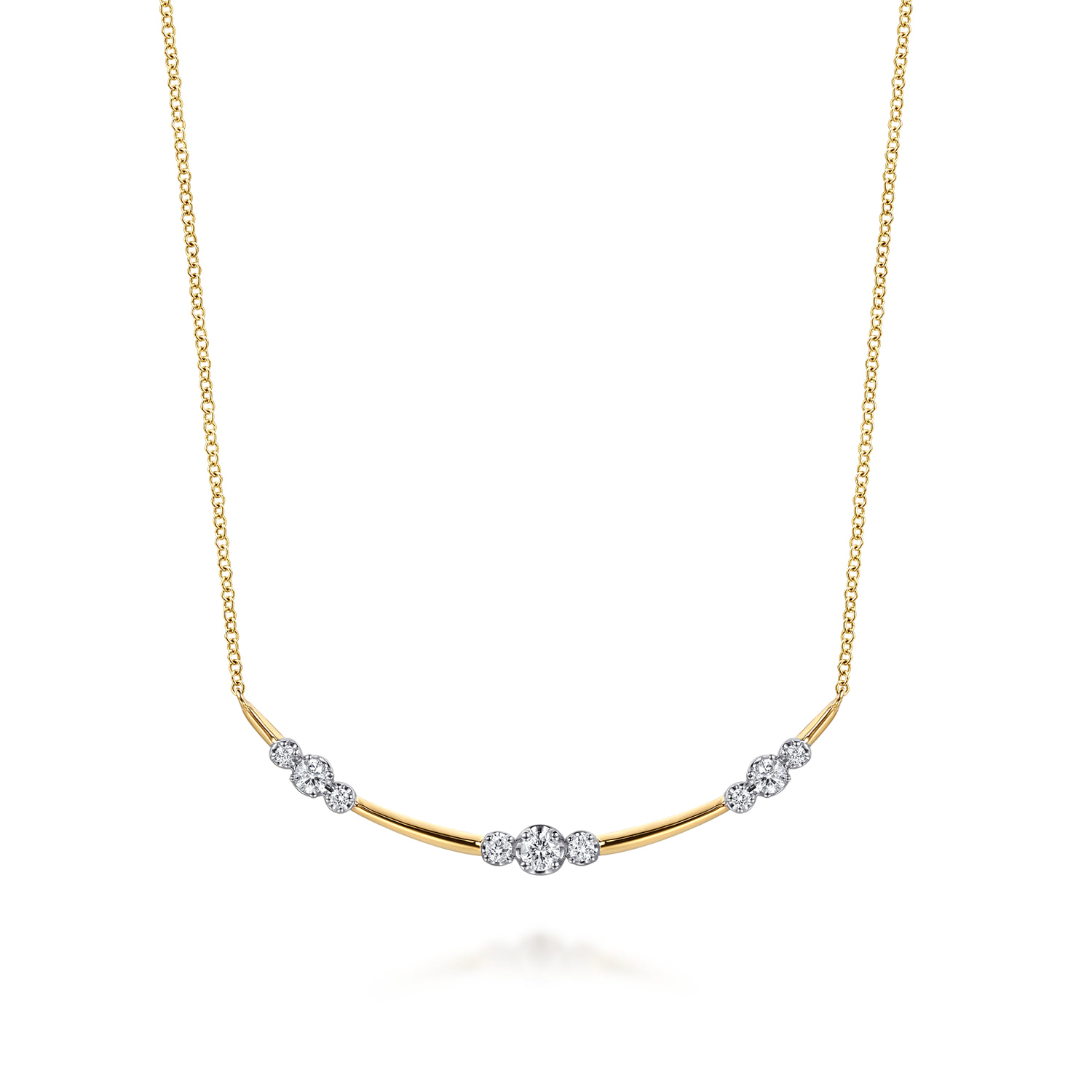 Diamond Station Bar Necklace