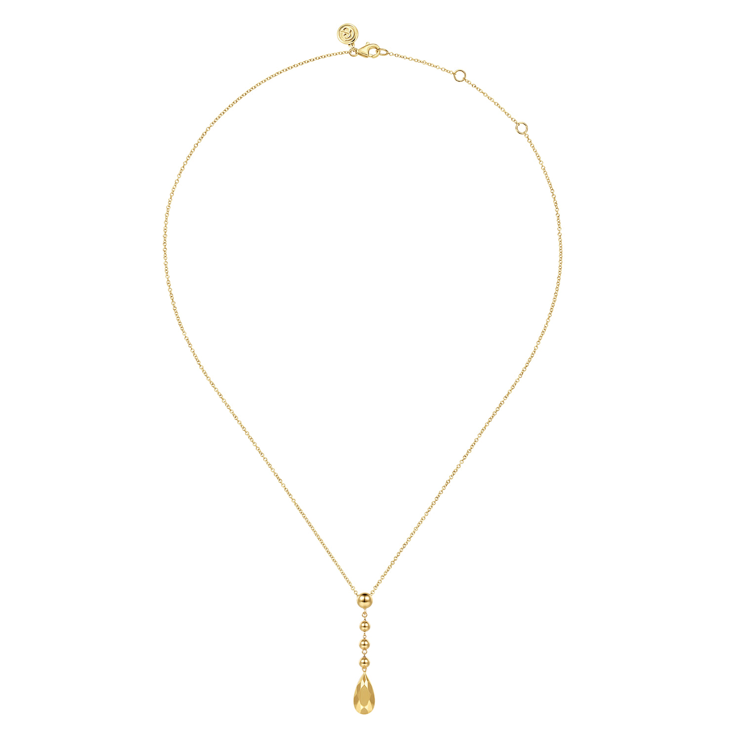 Bujukan Beads Drop Necklace in 14K Yellow Gold, photograph 2