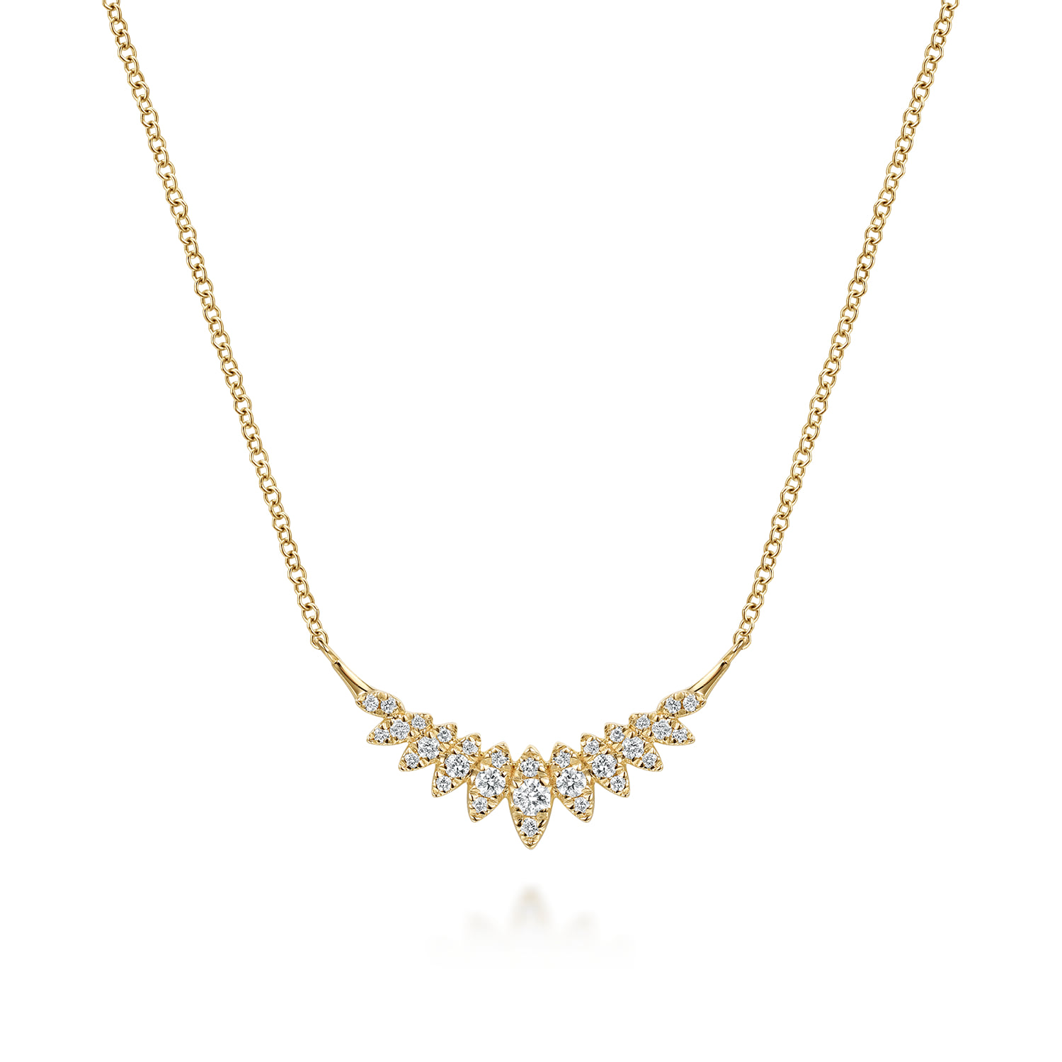Diamond Curved Bar Necklace