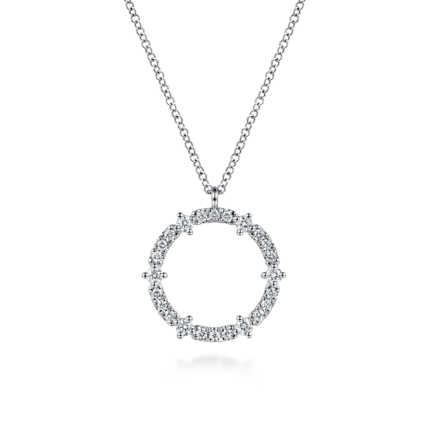 Diamond Circle Pendant Necklace