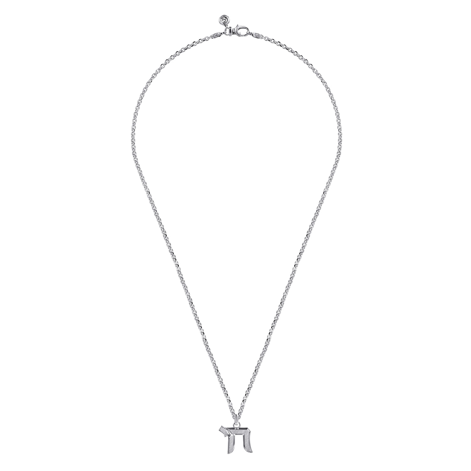 Chai Pendant Necklace in Sterling Silver, photograph 3
