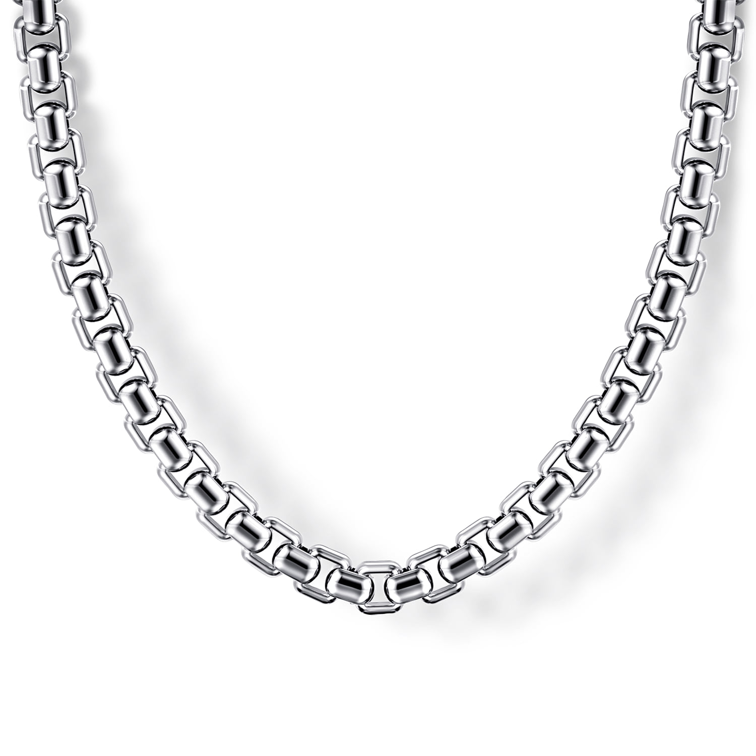 22 Inch 5mm Men's Solid Box Chain Necklace