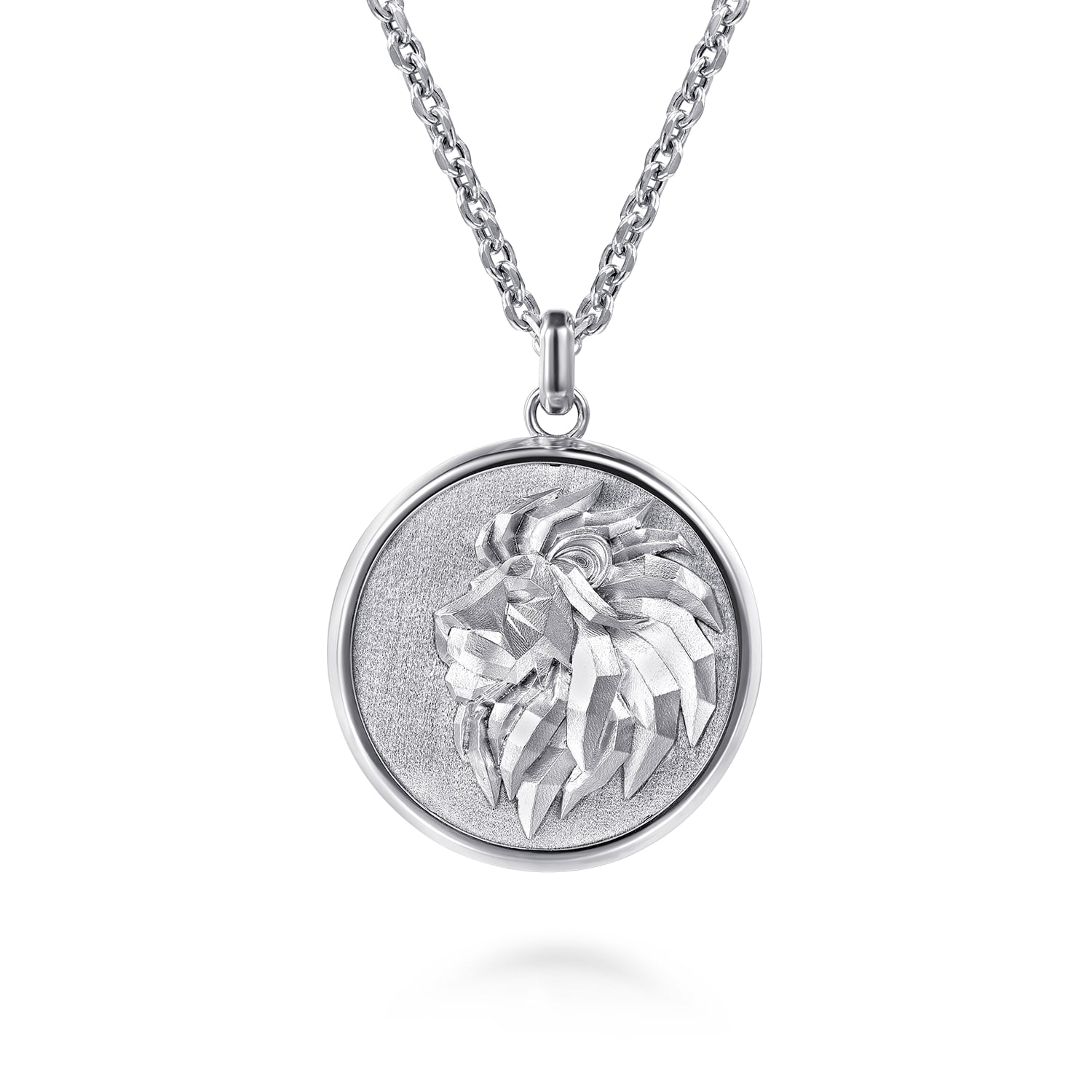 22 Inch Lion Medallion Pendant Necklace