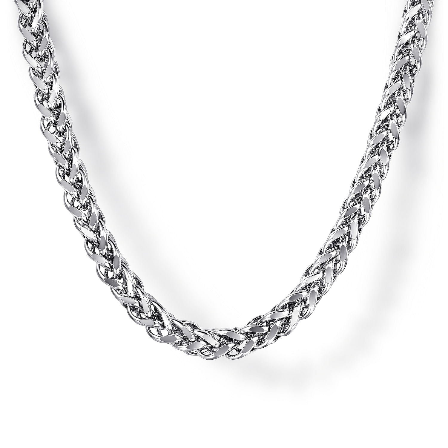 【massnoun】925 SILVER REGULAR CHAIN NECKLACE 20 Inch 925 Sterling Silver Solid Men's Wheat Chain Necklace