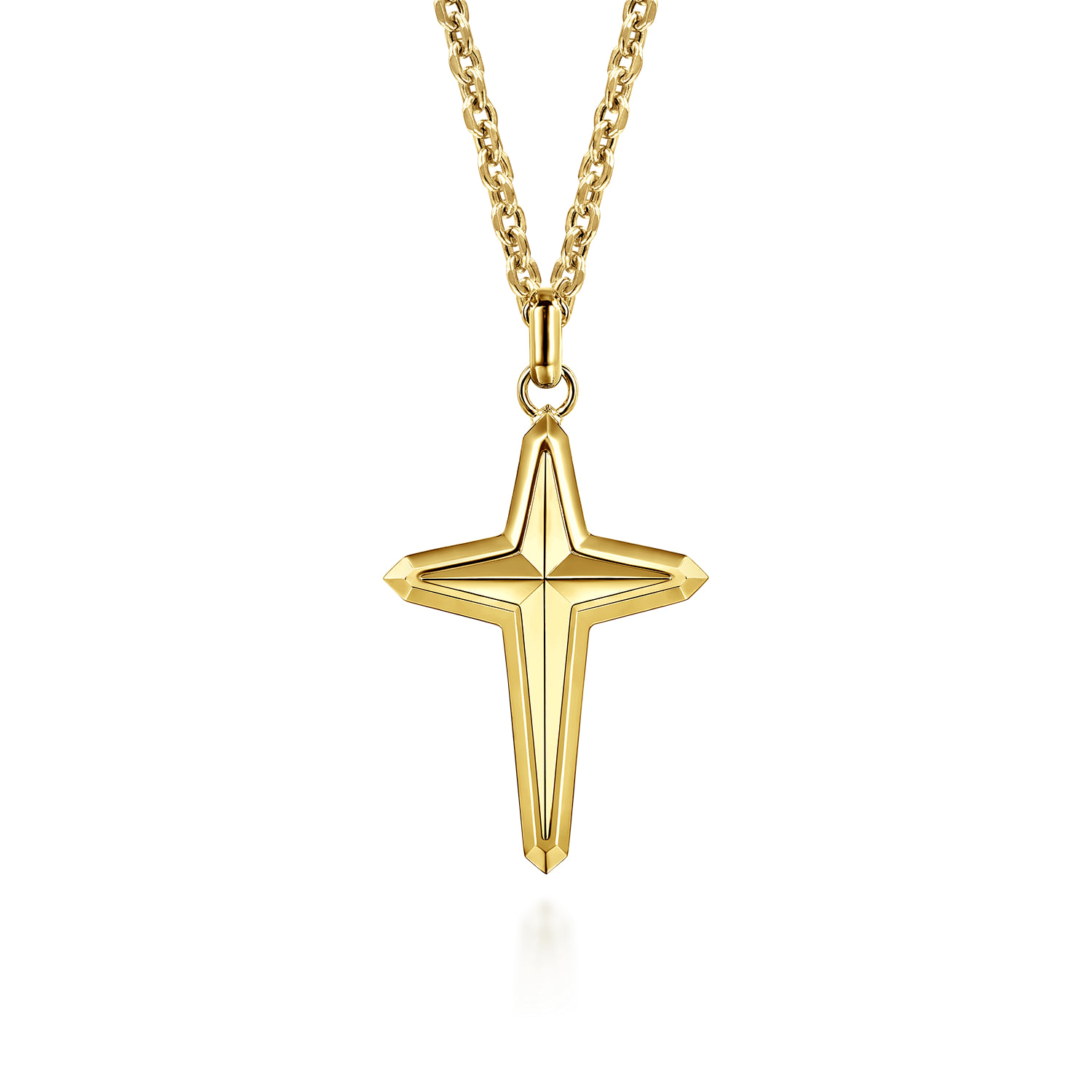 Cross Pendant in 14K Yellow Gold, photograph 3