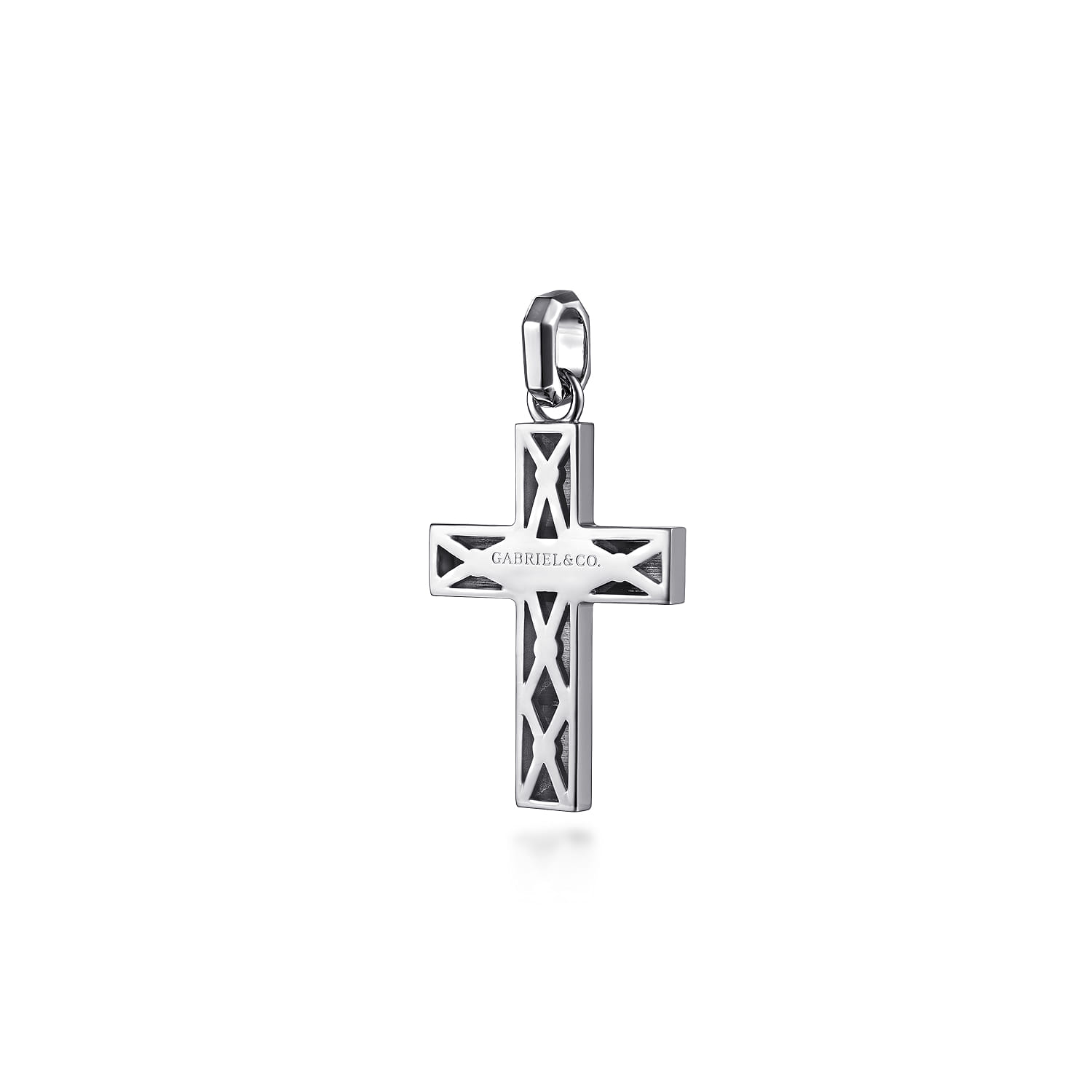 Geometric Cross in Sterling Silver, photograph 2