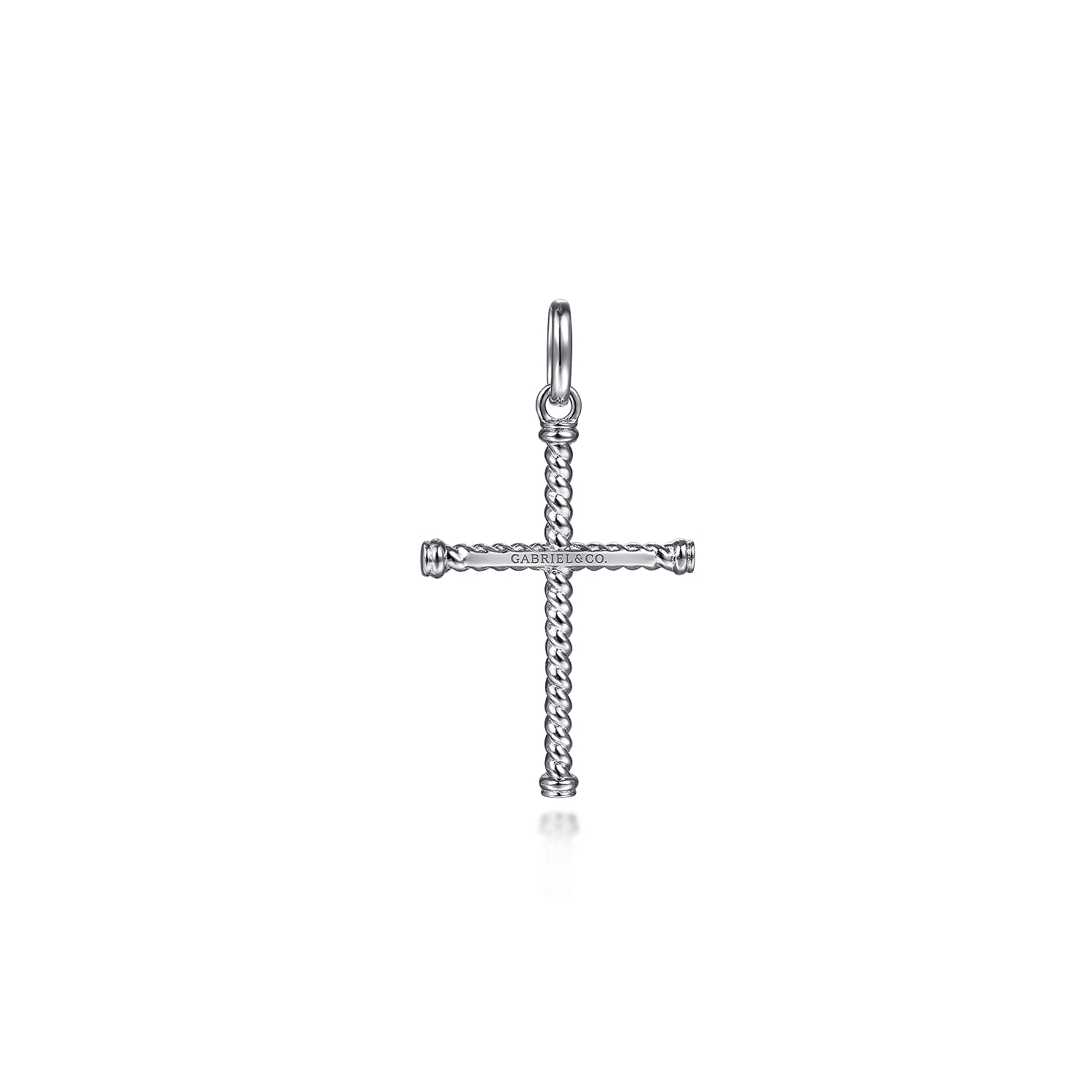 Rope Cross Pendant in Sterling Silver, photograph 2