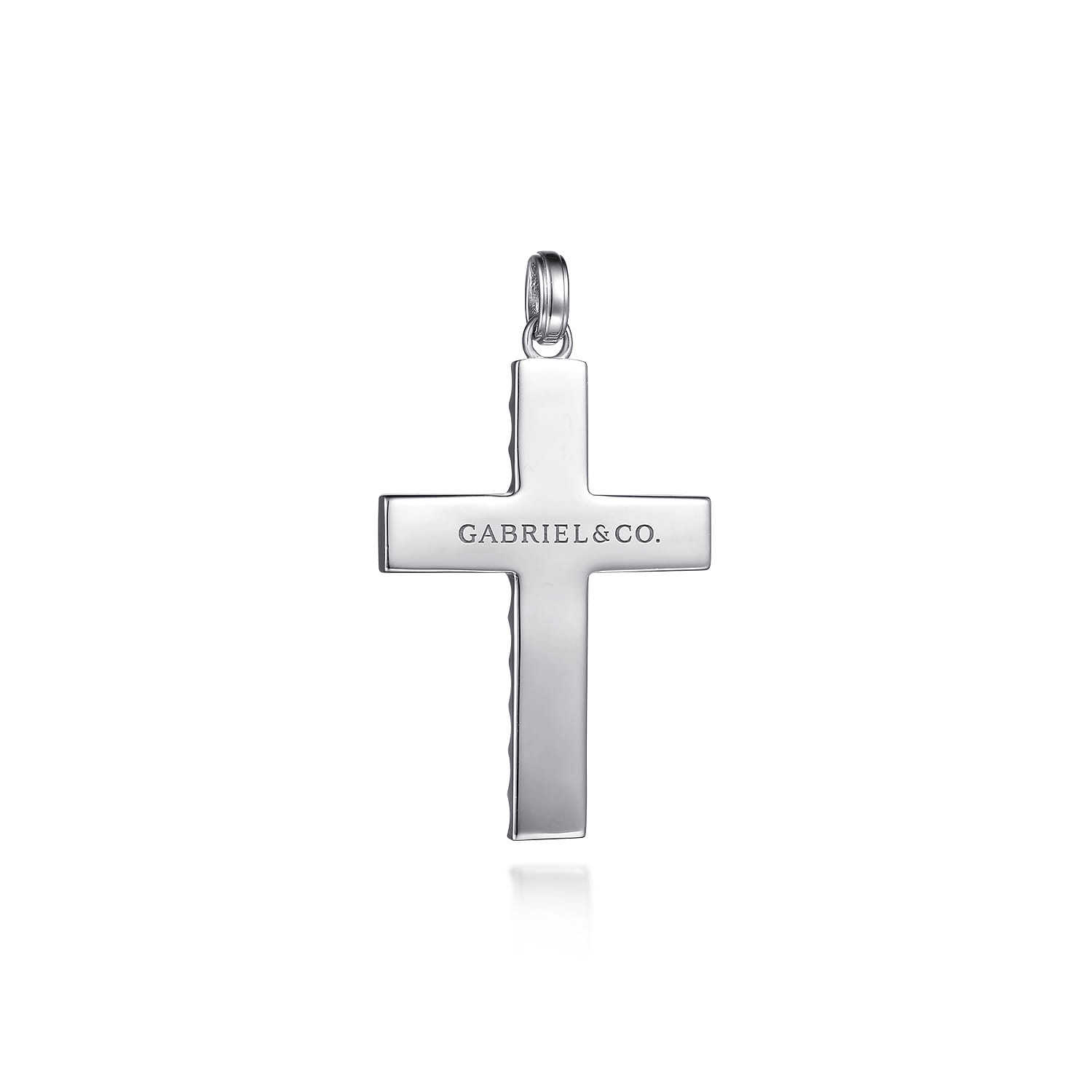 Scalloped Cross Pendant in Sterling Silver, photograph 2