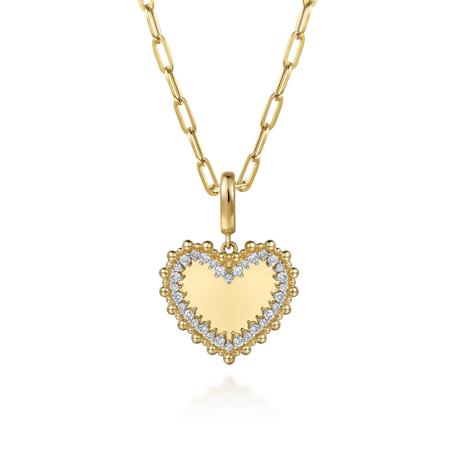 Bujukan Diamond 18mm Medallion Pendant With Detachable Bail in 14K Yellow Gold, photograph 3