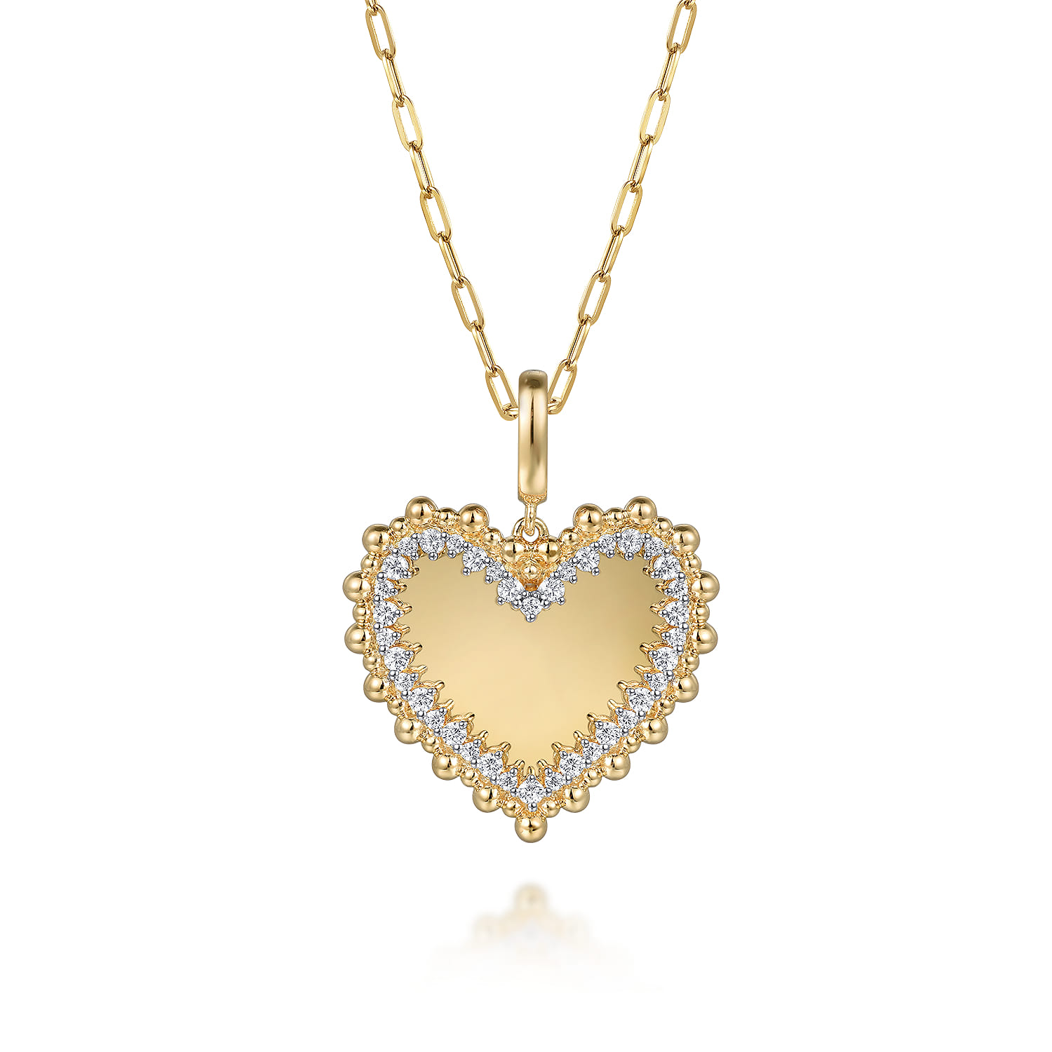 Bujukan Diamond 24mm Medallion PendantWith Detachable Bail in 14K Yellow Gold, photograph 3