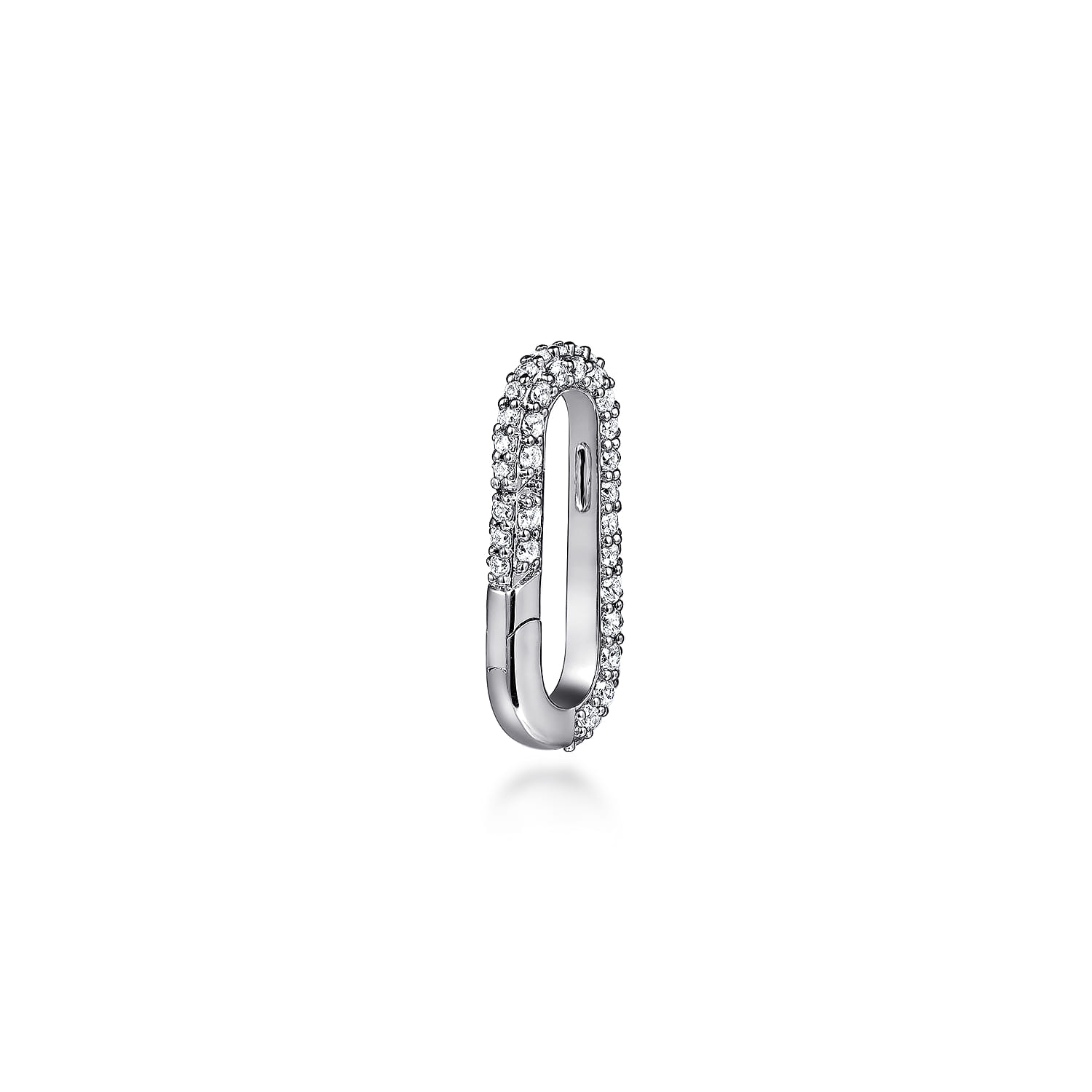 Diamond Paperclip Lock in 14K White Gold