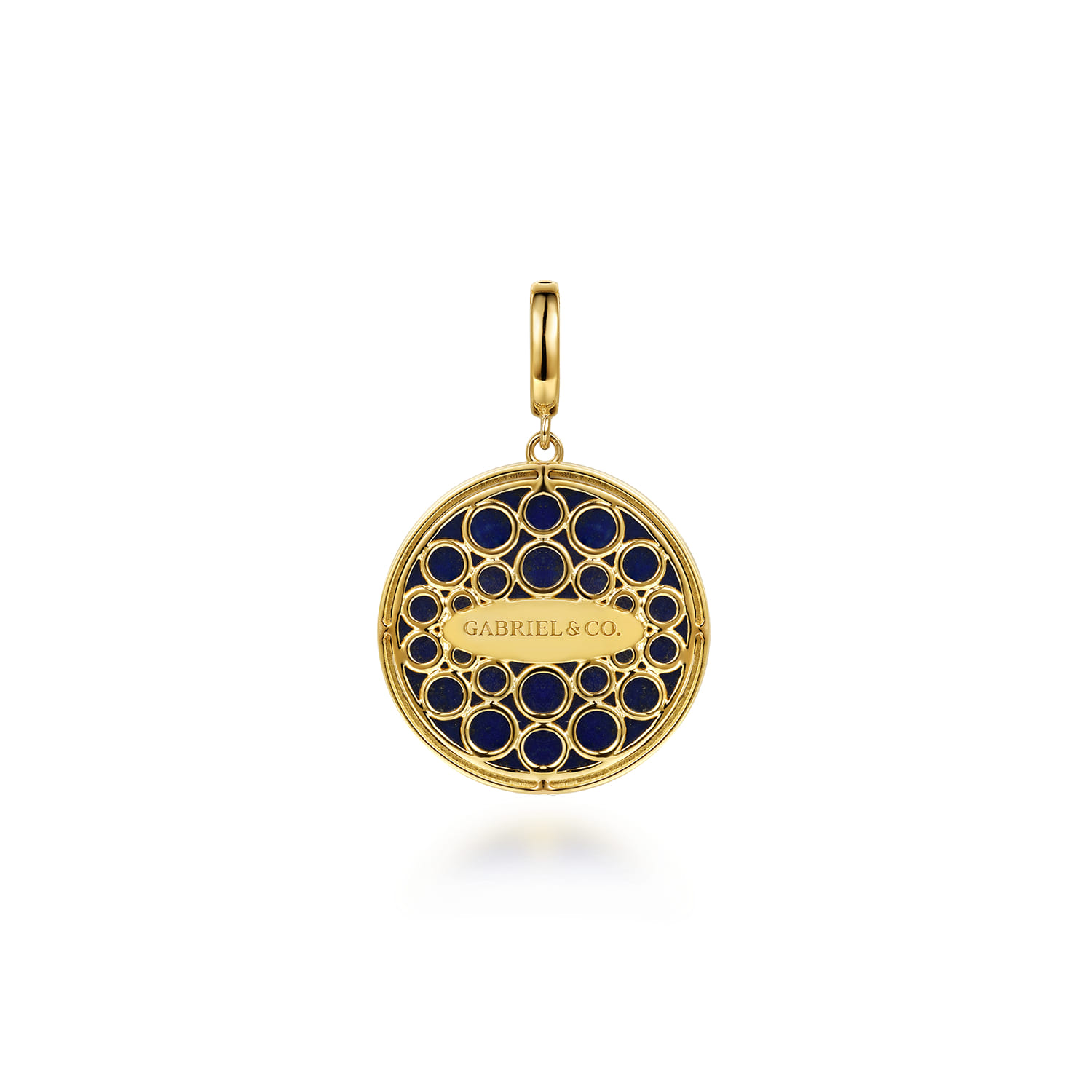 Bujukan Diamond Clover Medallion Pendant in 14K Yellow Gold, photograph 2