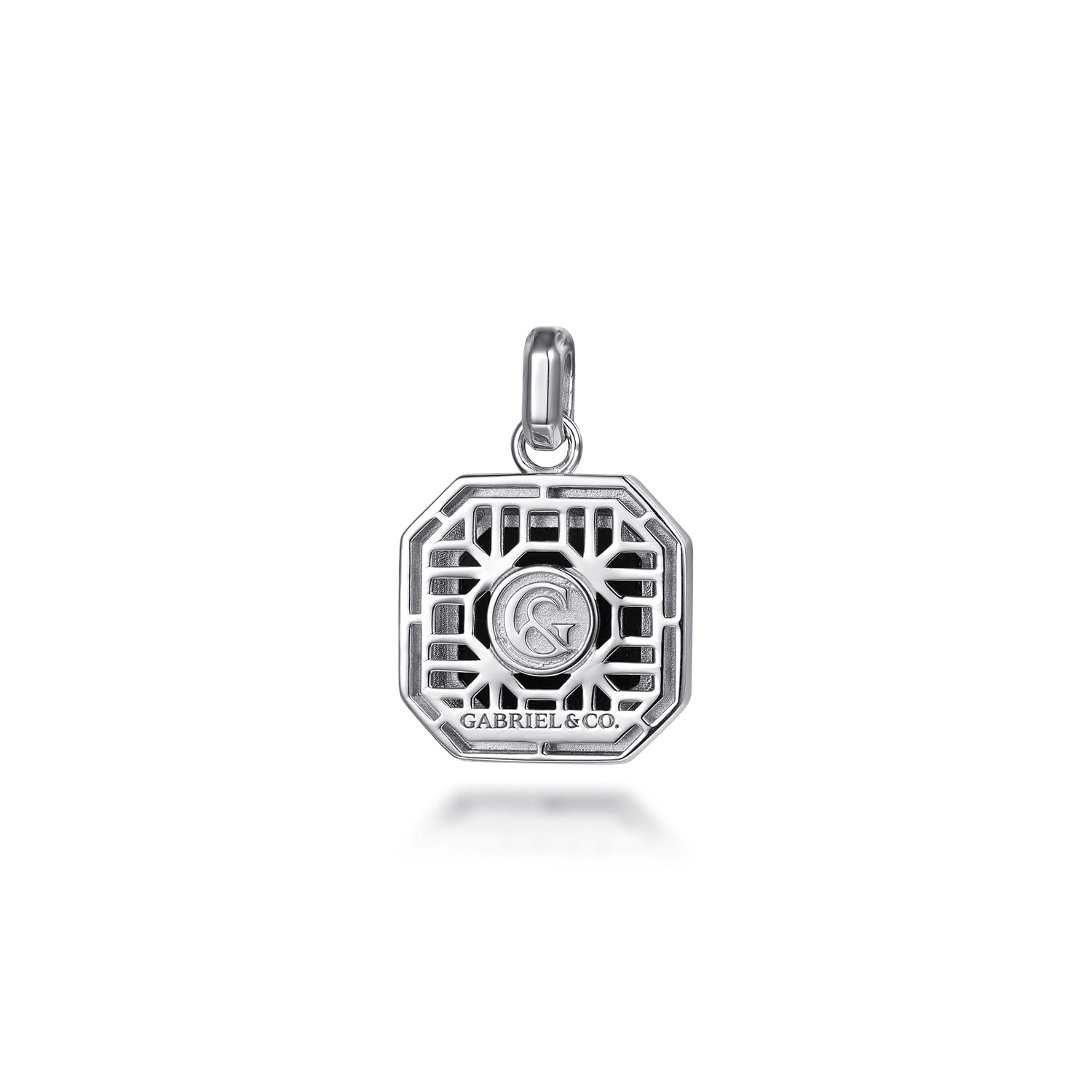 Onyx Pendant in Sterling Silver, photograph 2