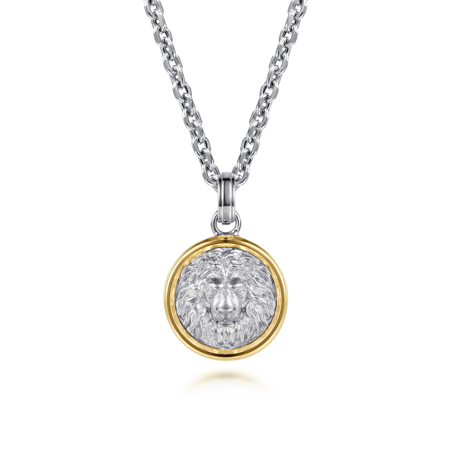 and Lion Pendant in 14K Yellow Gold, photograph 4