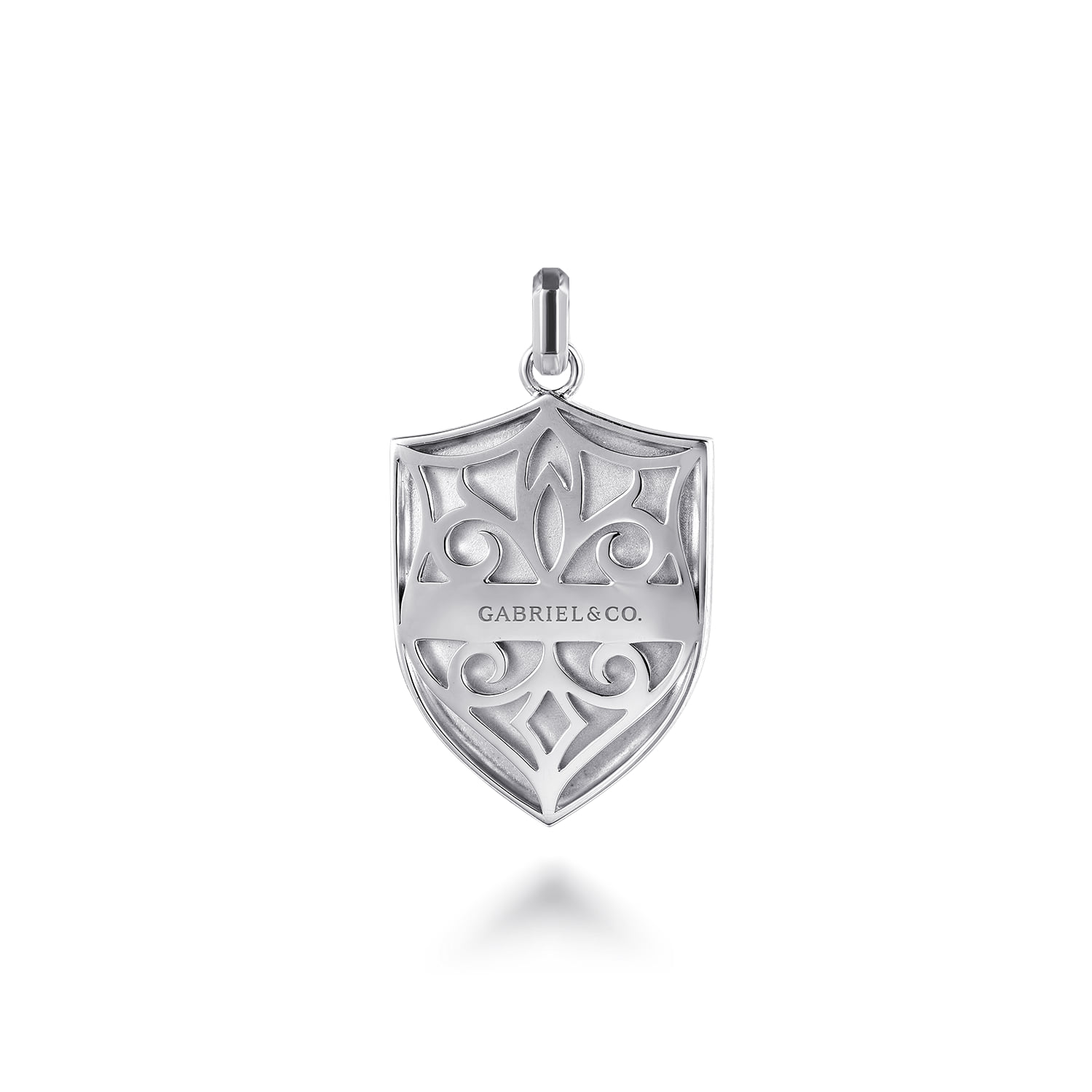 and Fleur De Lis Dog Tag Pendant in 14K Yellow Gold, photograph 2