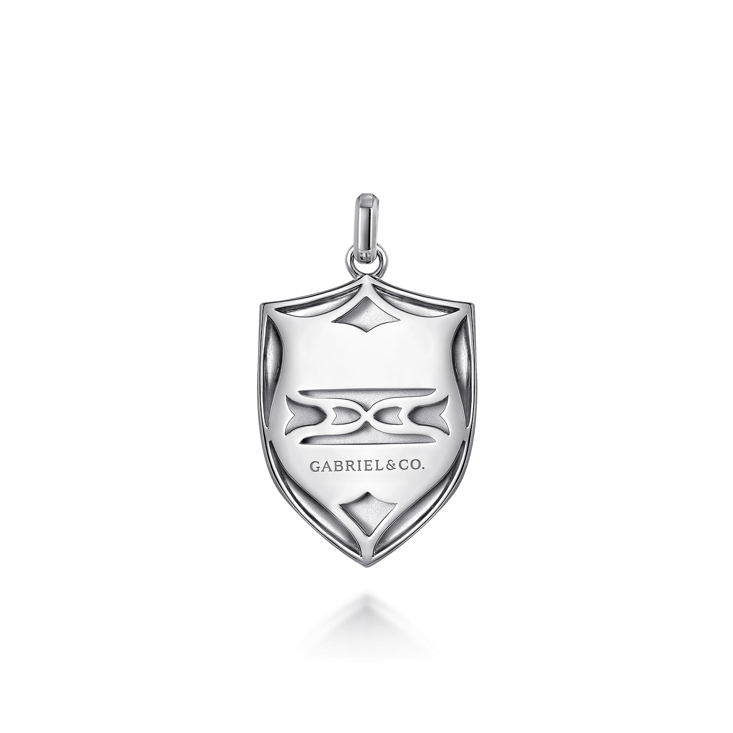 St. Michael Dog Tag Pendant in Sterling Silver, photograph 2