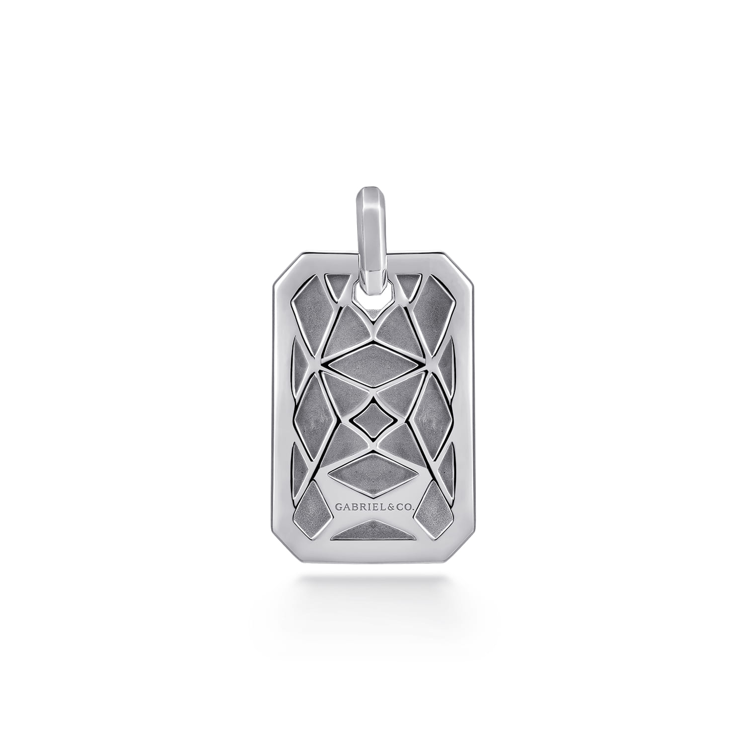 Dog Tag Pendant in Sterling Silver, photograph 2