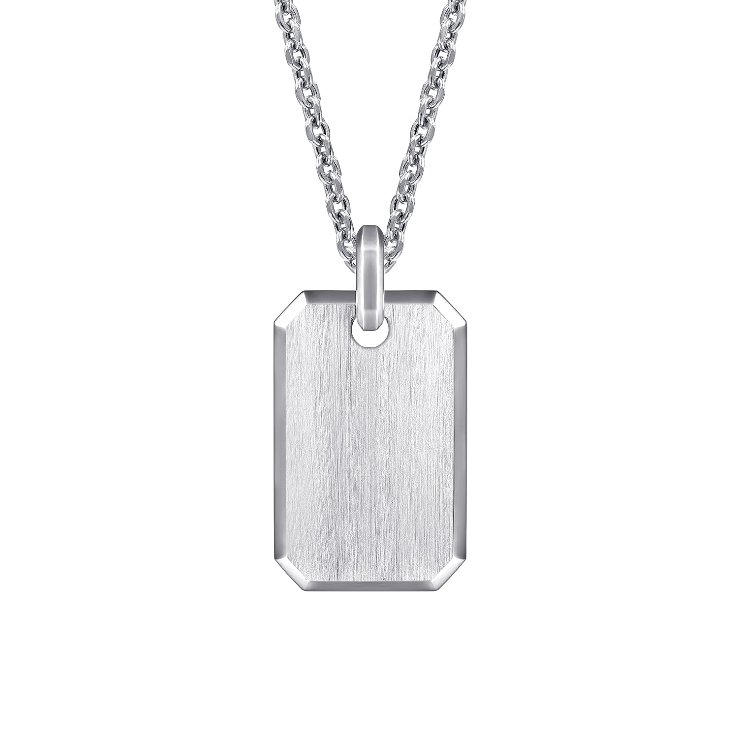 Dog Tag Pendant in Sterling Silver, photograph 3