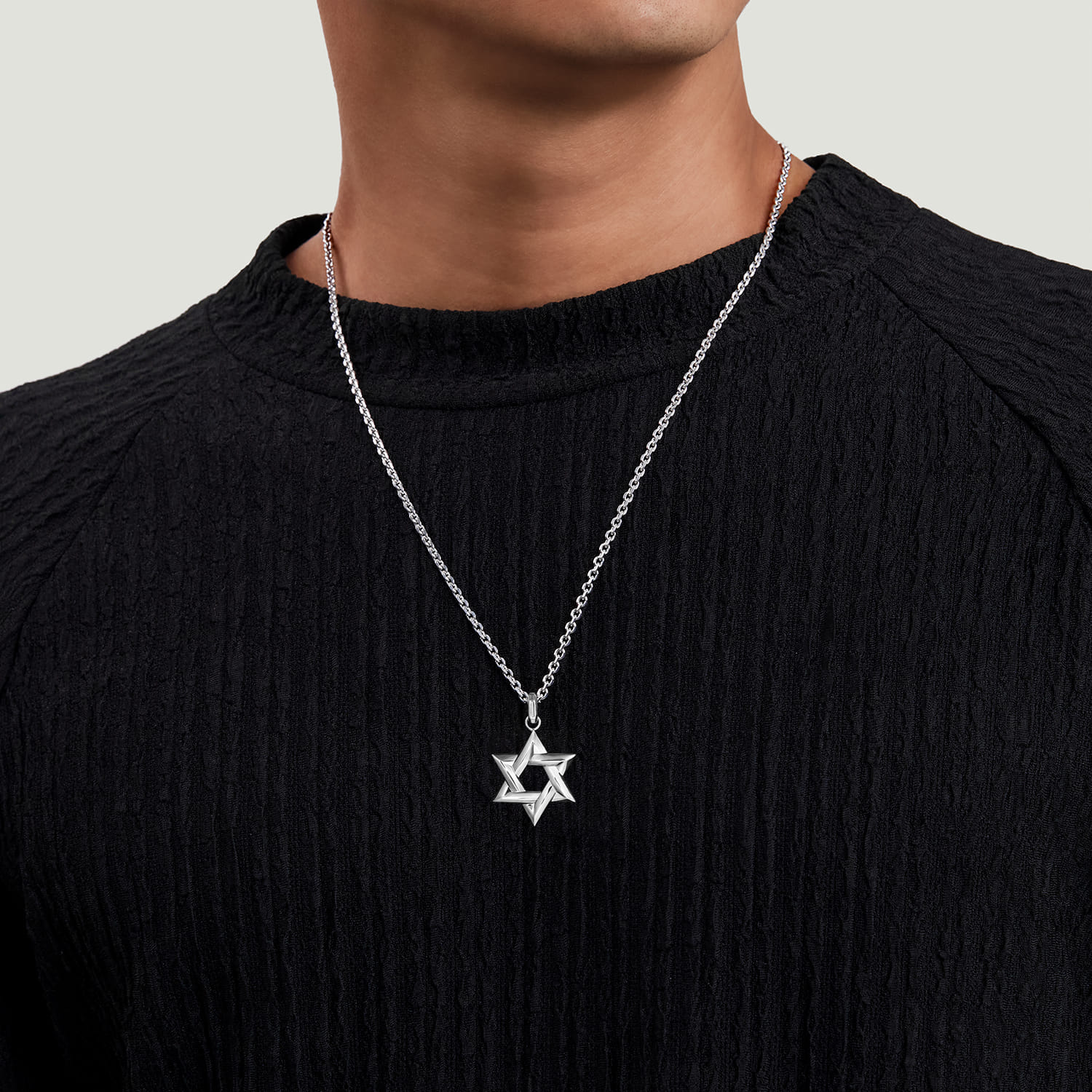 Star of David Pendant in Sterling Silver, photograph 4