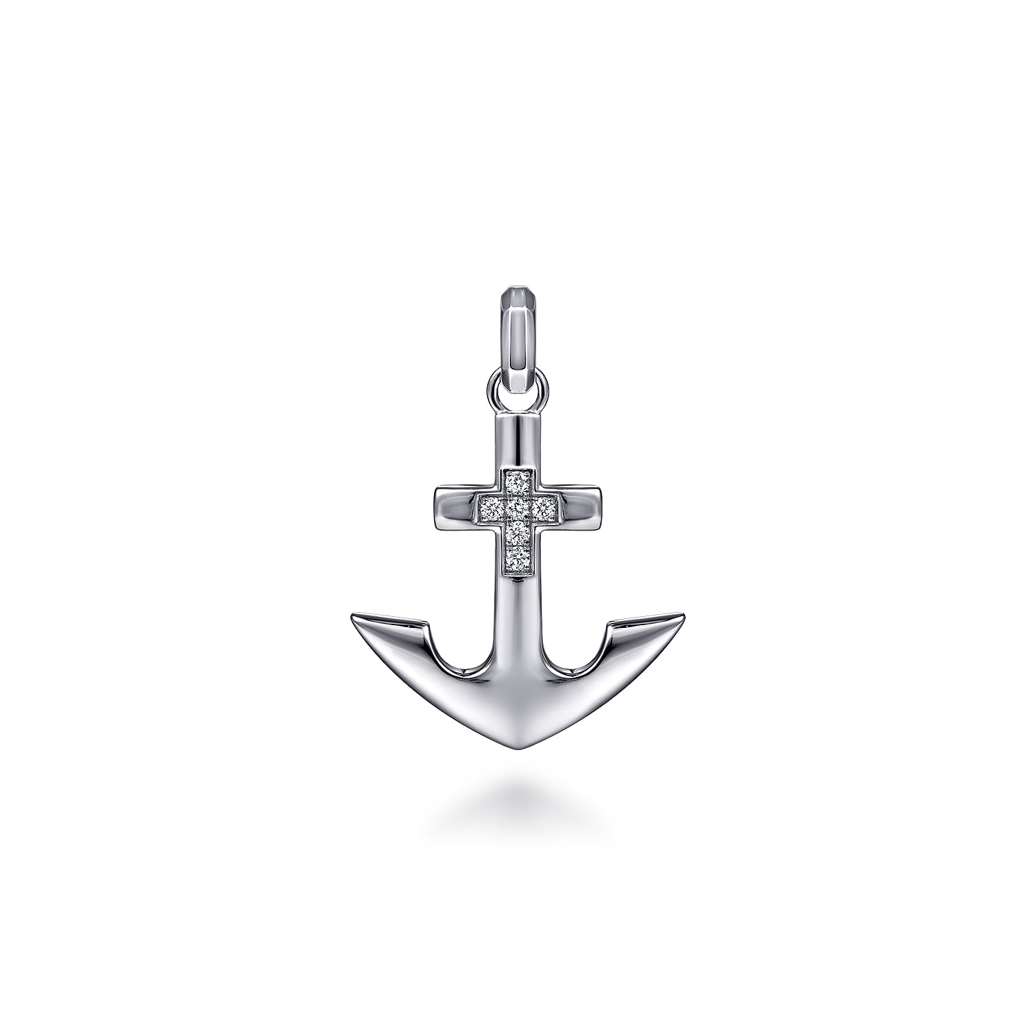 and Diamond Anchor Pendant