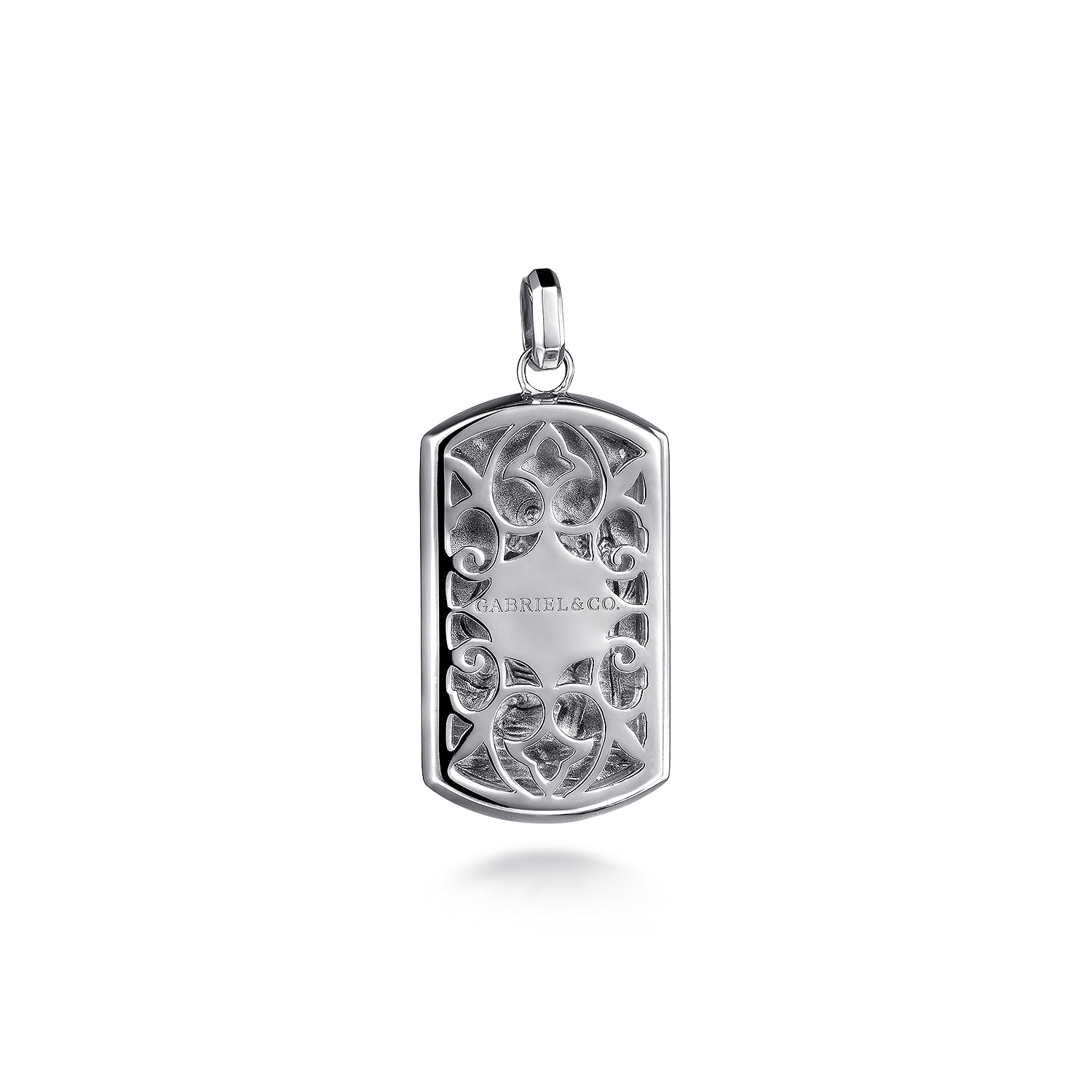 Saint Christopher Dog Tag Pendant in Sterling Silver, photograph 2