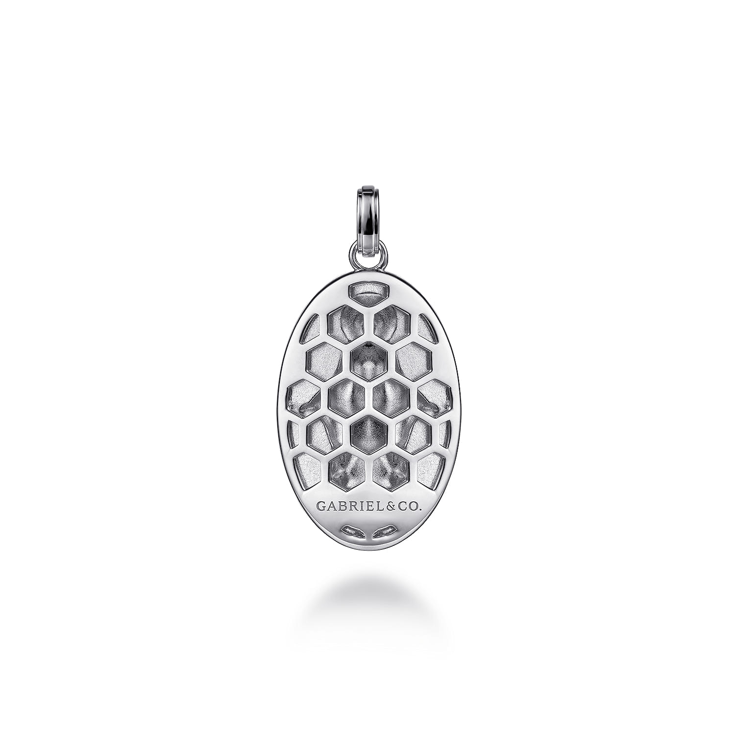 Virgin Mary Pendant with Twisted Rope Frame in Sterling Silver, photograph 2
