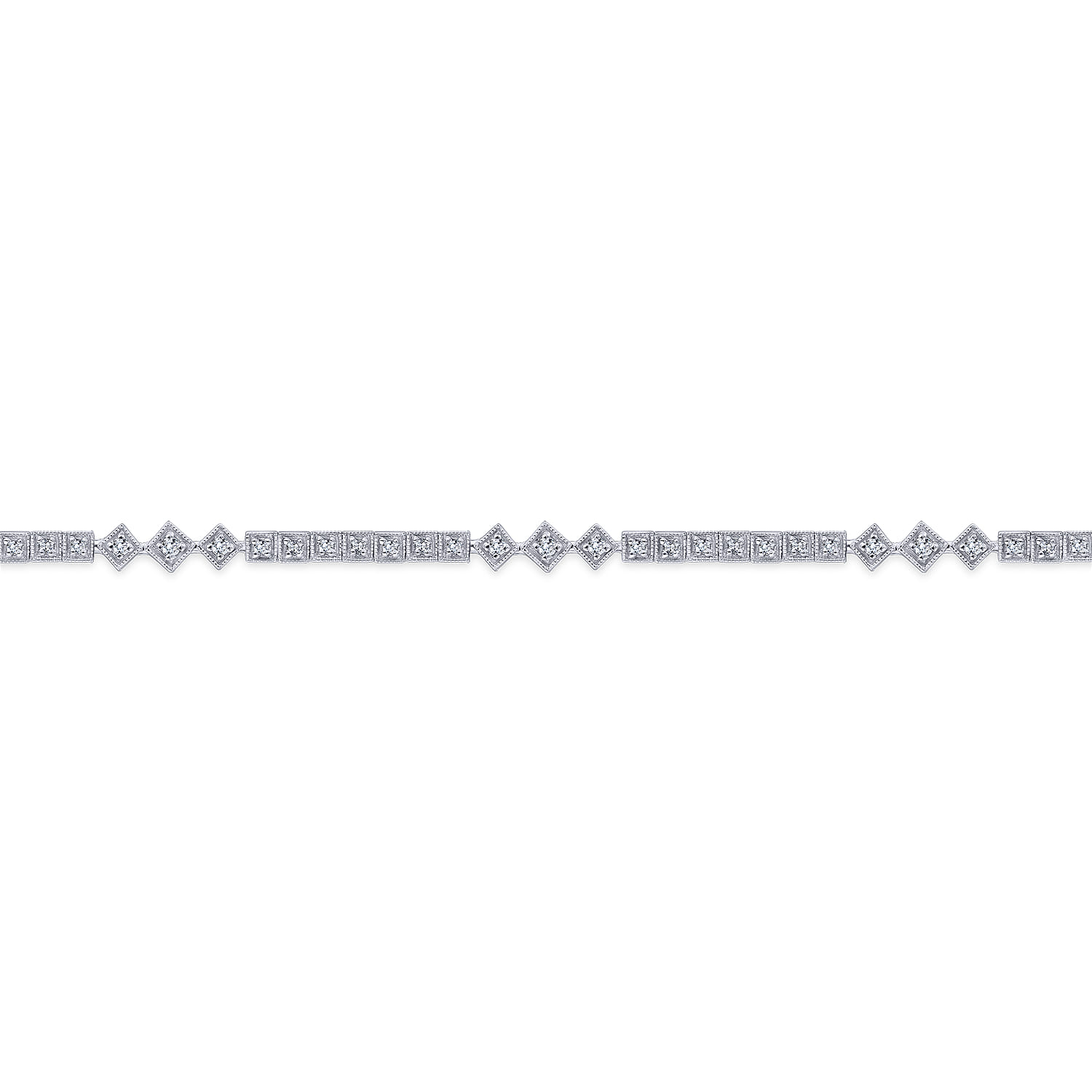 Diamond Tennis Bracelet in 14K White Gold, photograph 2