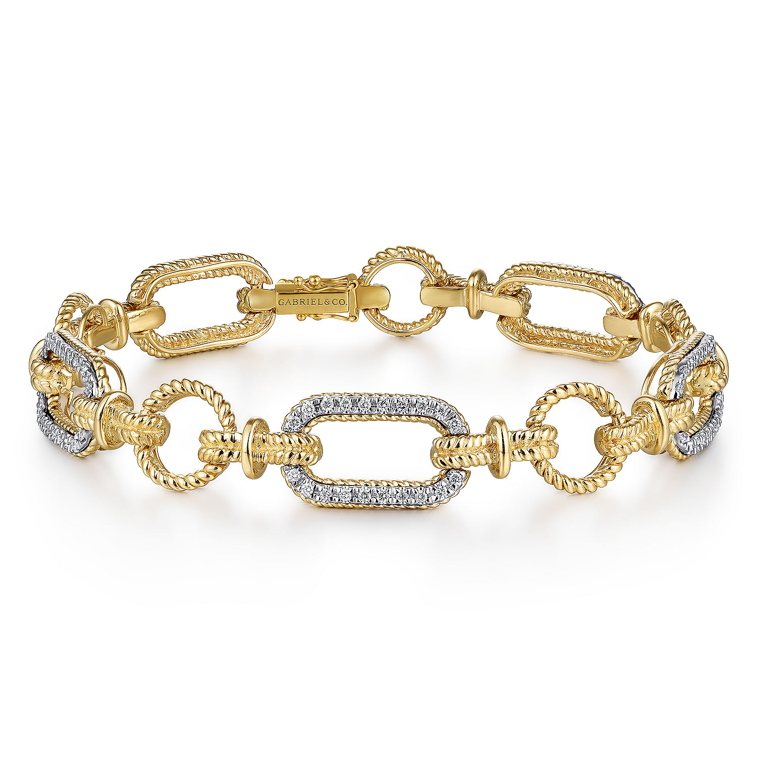 Yellow gold and clearance white gold bracelet