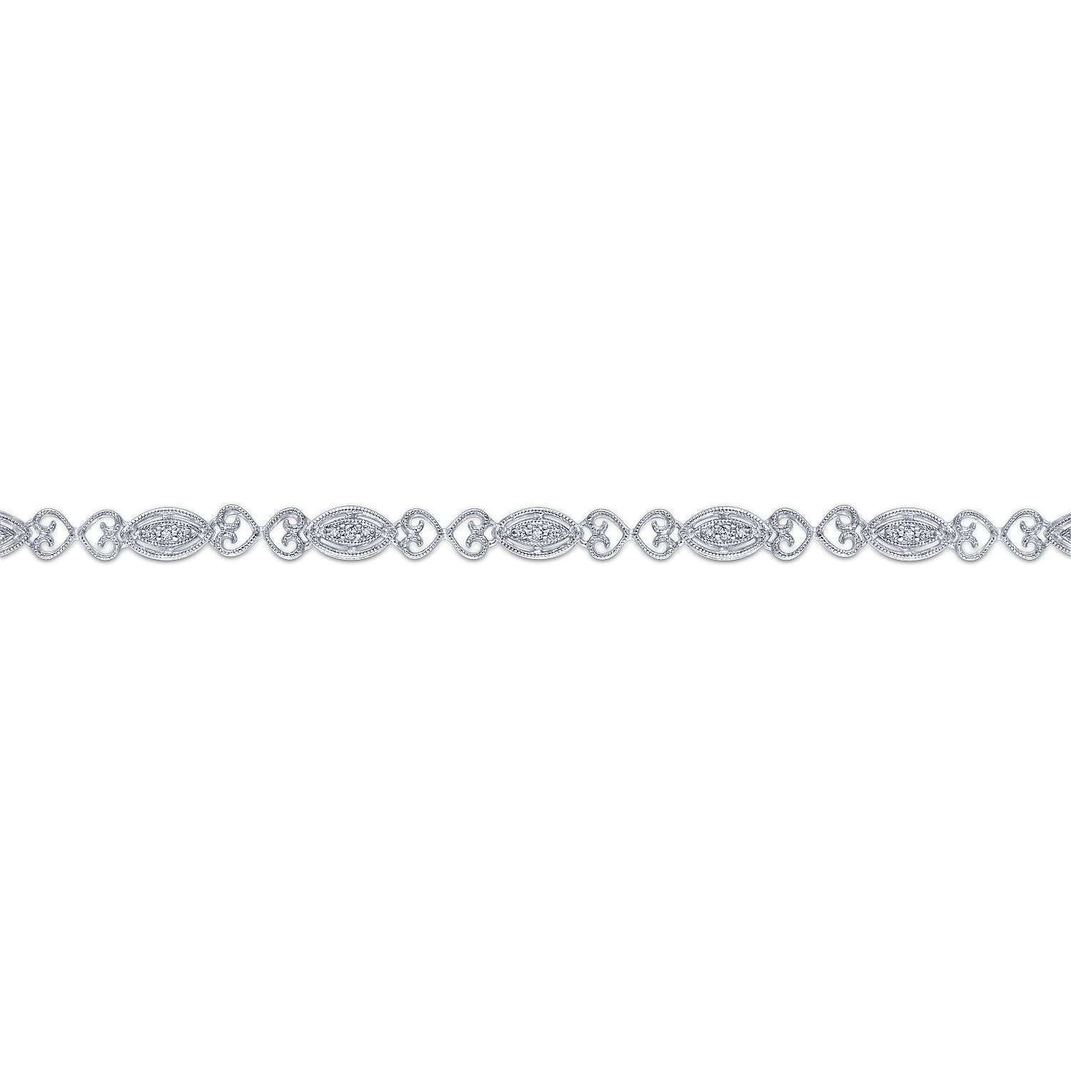 Diamond Tennis Bracelet in 14K White Gold, photograph 2