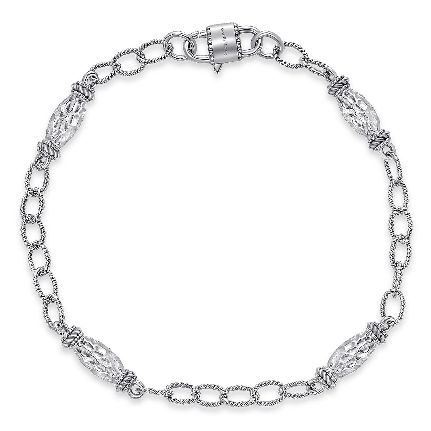 Sterling Silver Filigree Station Chain Bracelet @ $230. Shop