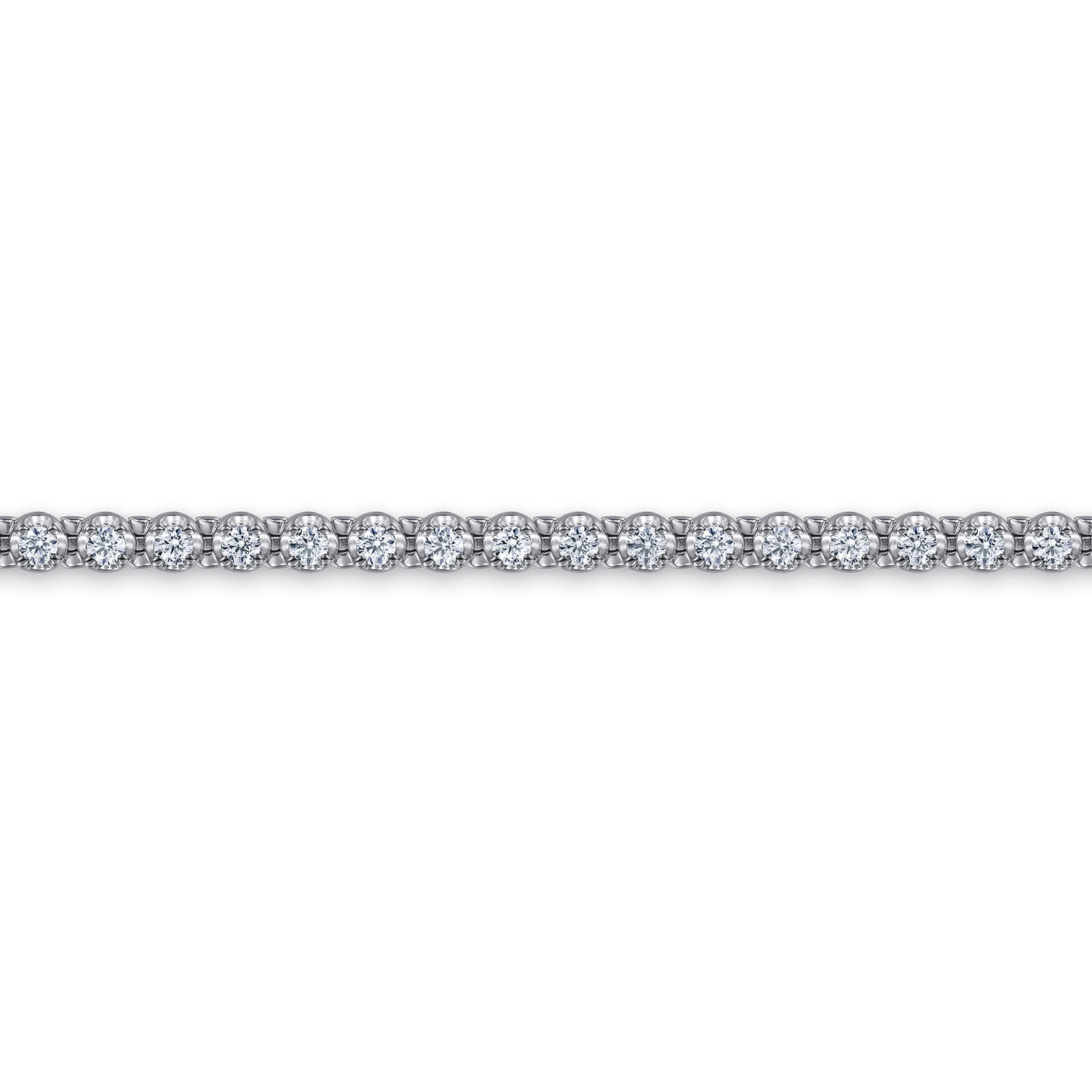 Diamond Tennis Bracelet in 14K White Gold, photograph 2