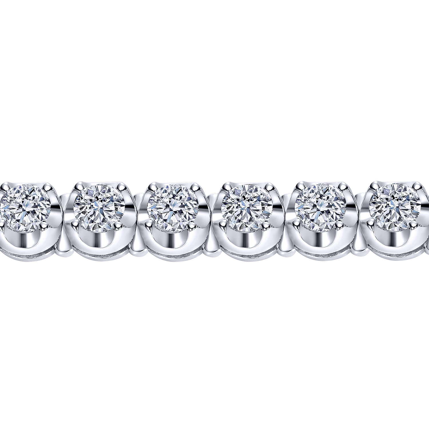 Diamond Tennis Bracelet in 14K White Gold, photograph 2