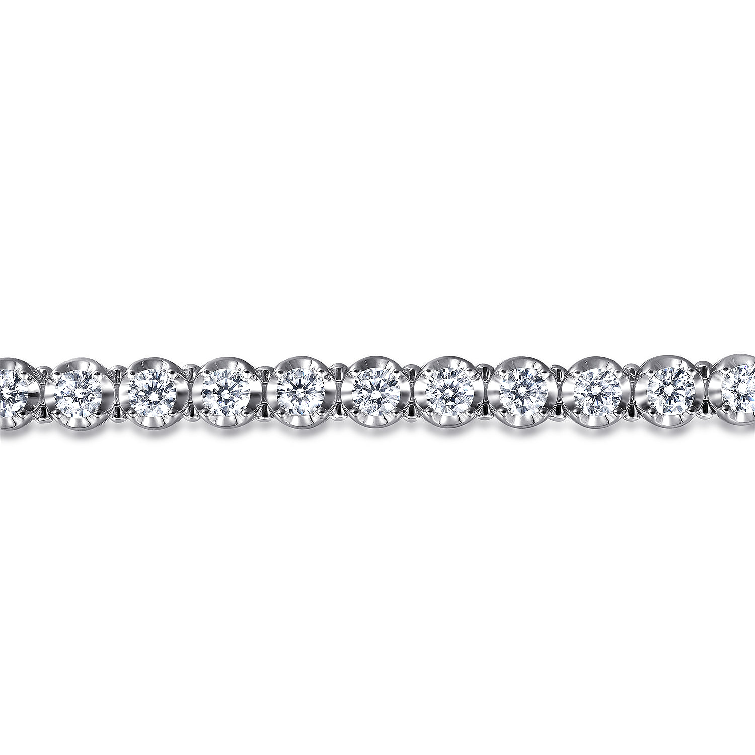 Diamond Tennis Bracelet in 14K White Gold, photograph 2