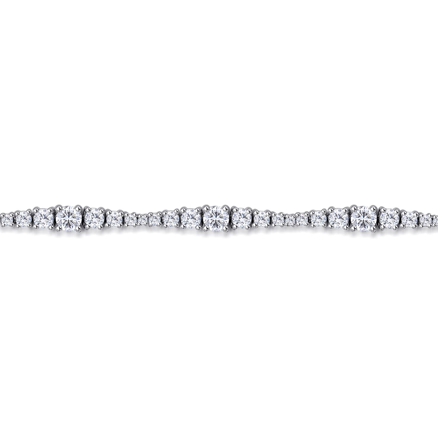 Diamond Tennis Bracelet in 14K White Gold, photograph 2