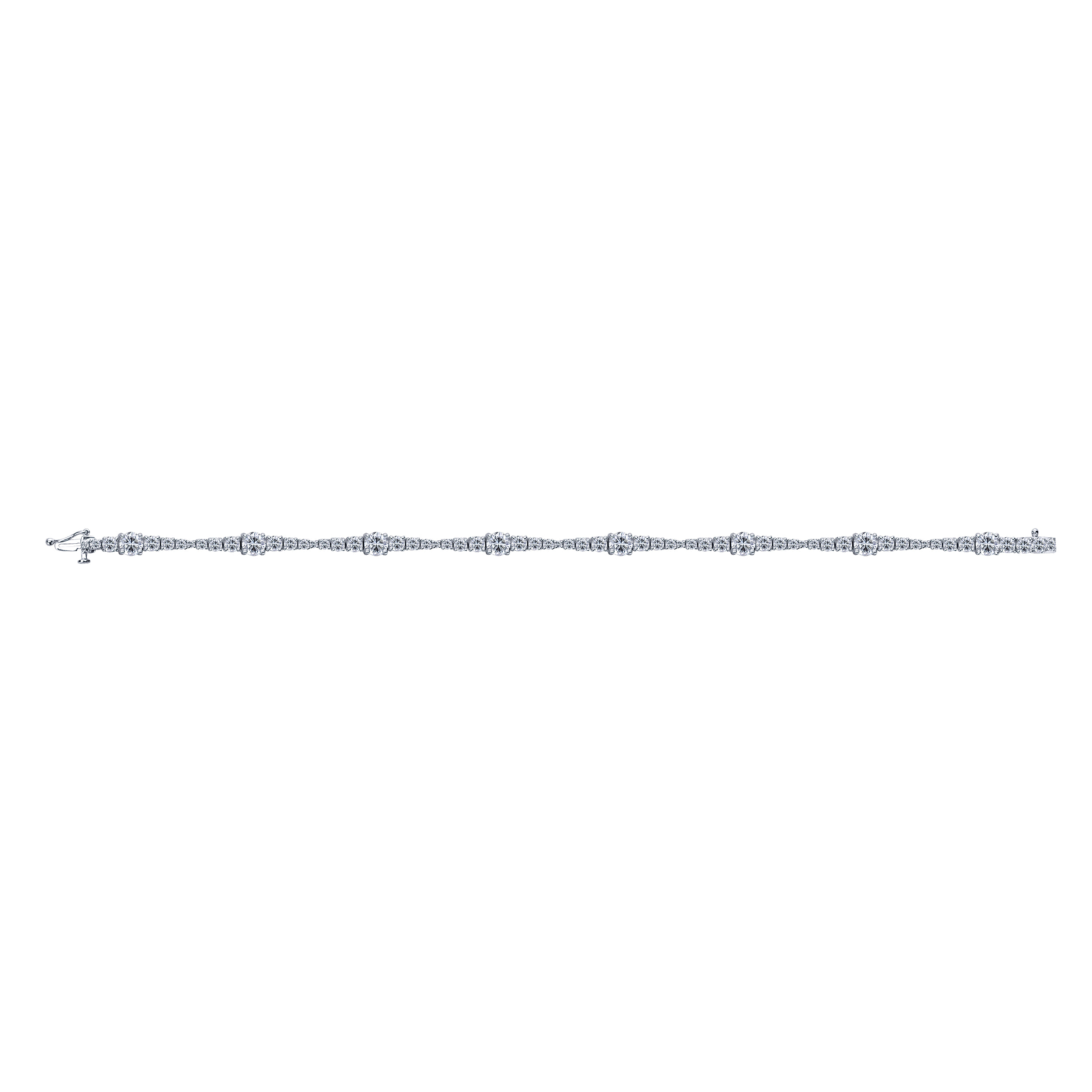 Diamond Tennis Bracelet in 14K White Gold, photograph 3