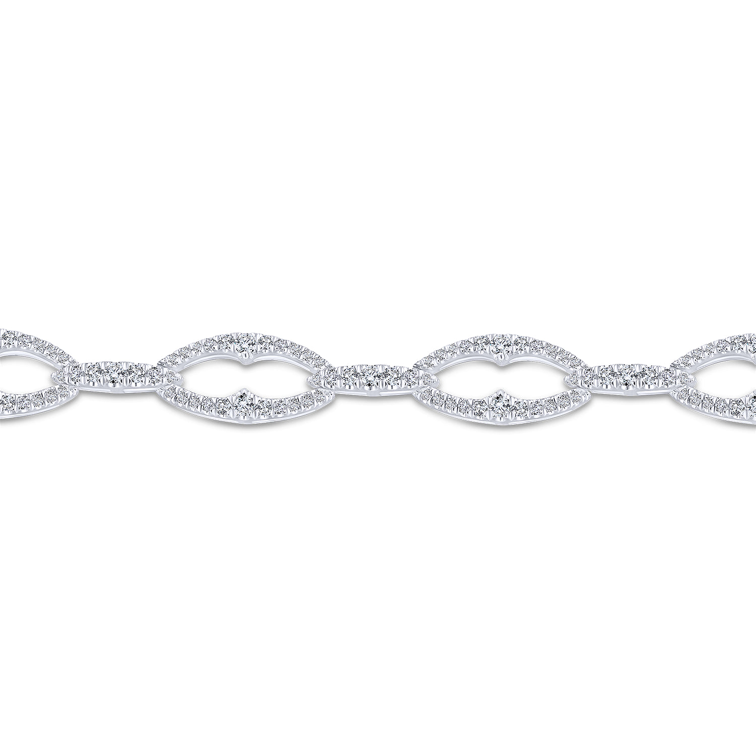 Diamond Link Tennis Bracelet in 14K White Gold, photograph 2